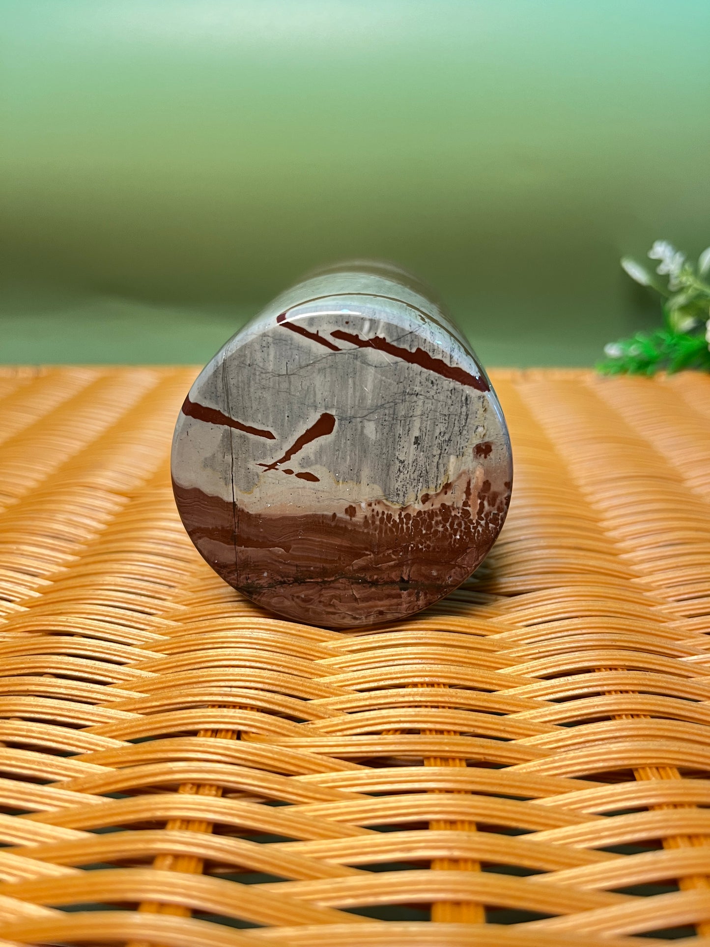 E1001 Picture jasper pen holder