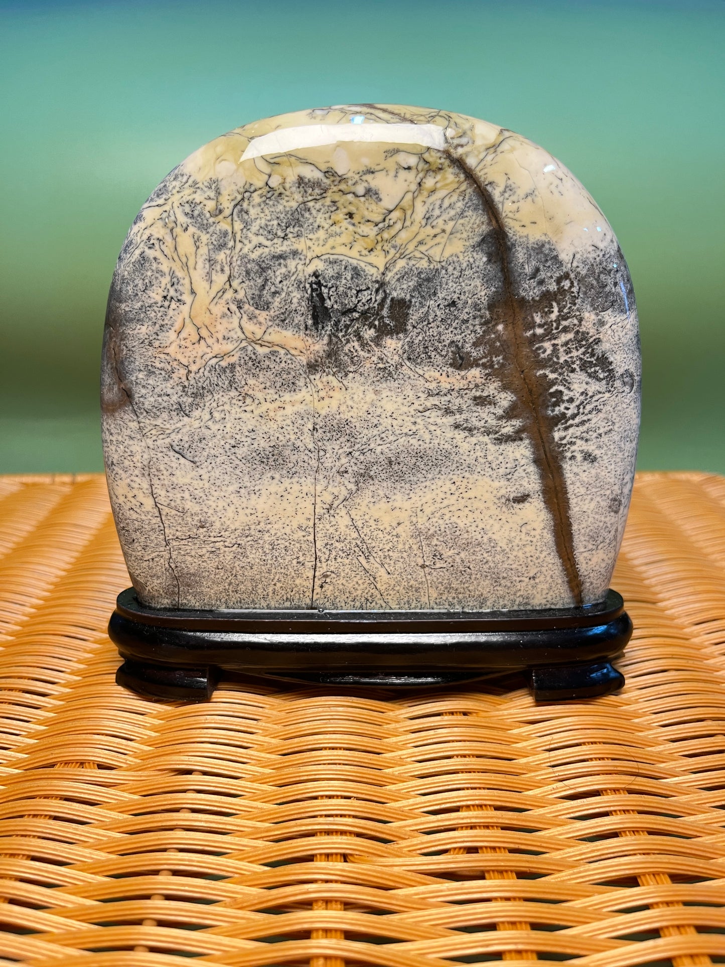 H1014 Picture jasper free form on holder