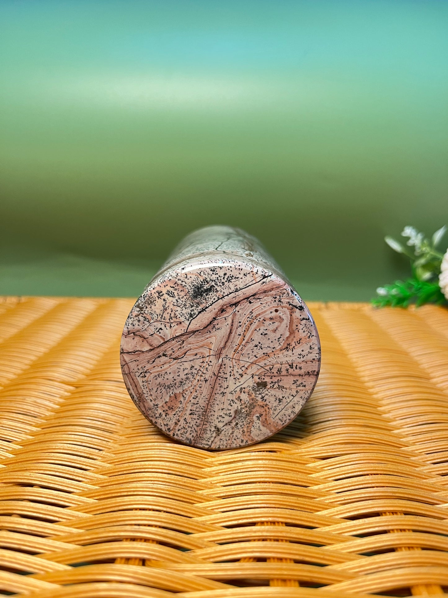 E1012 Picture jasper pen holder