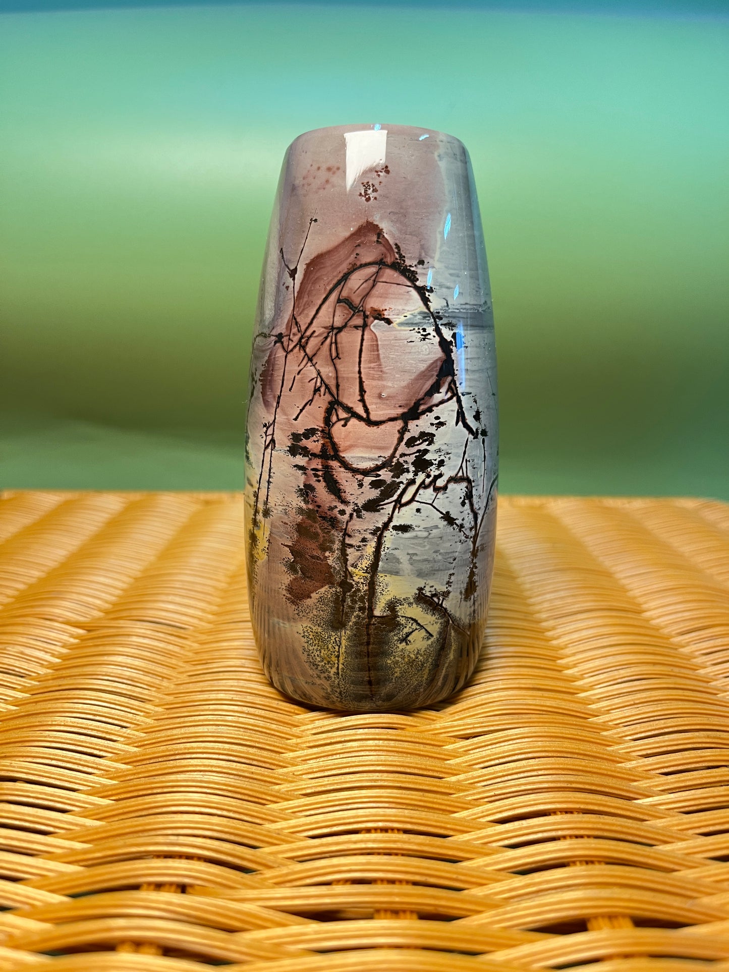 Picture jasper vase F1001