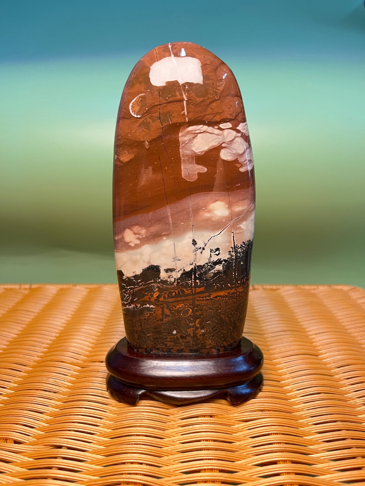 H1004 Picture jasper free form on holder