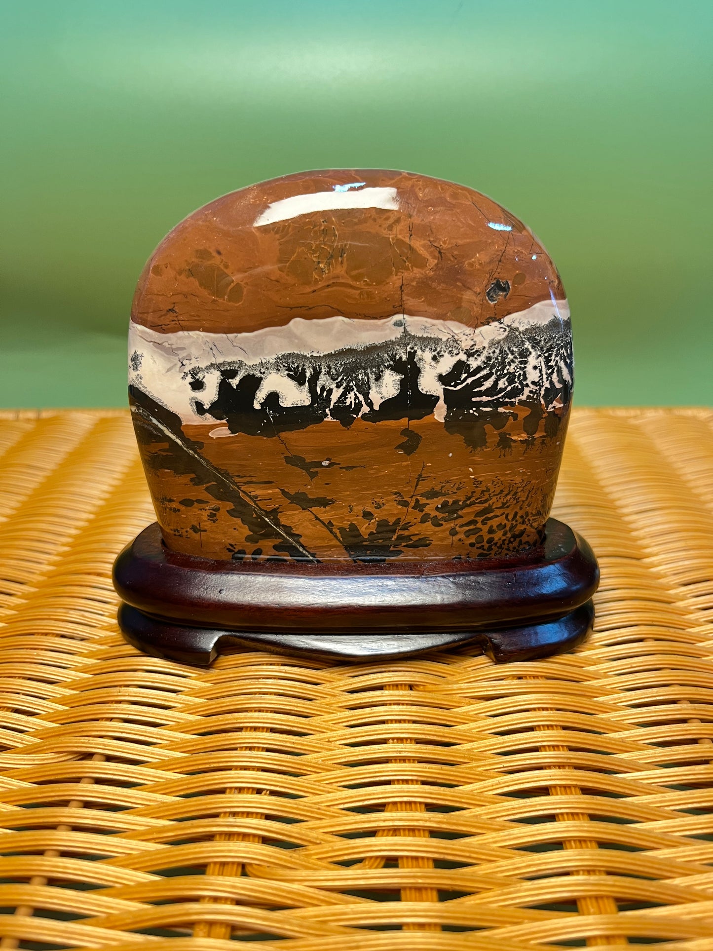 H1007 Picture jasper free form on holder