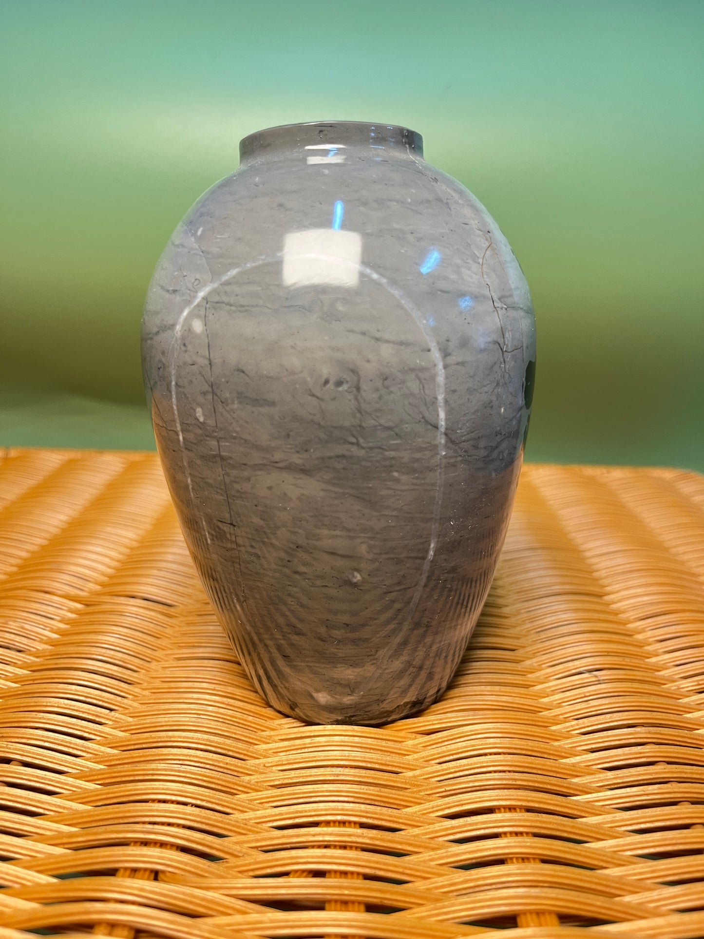 1005 Picture jasper chubby vase