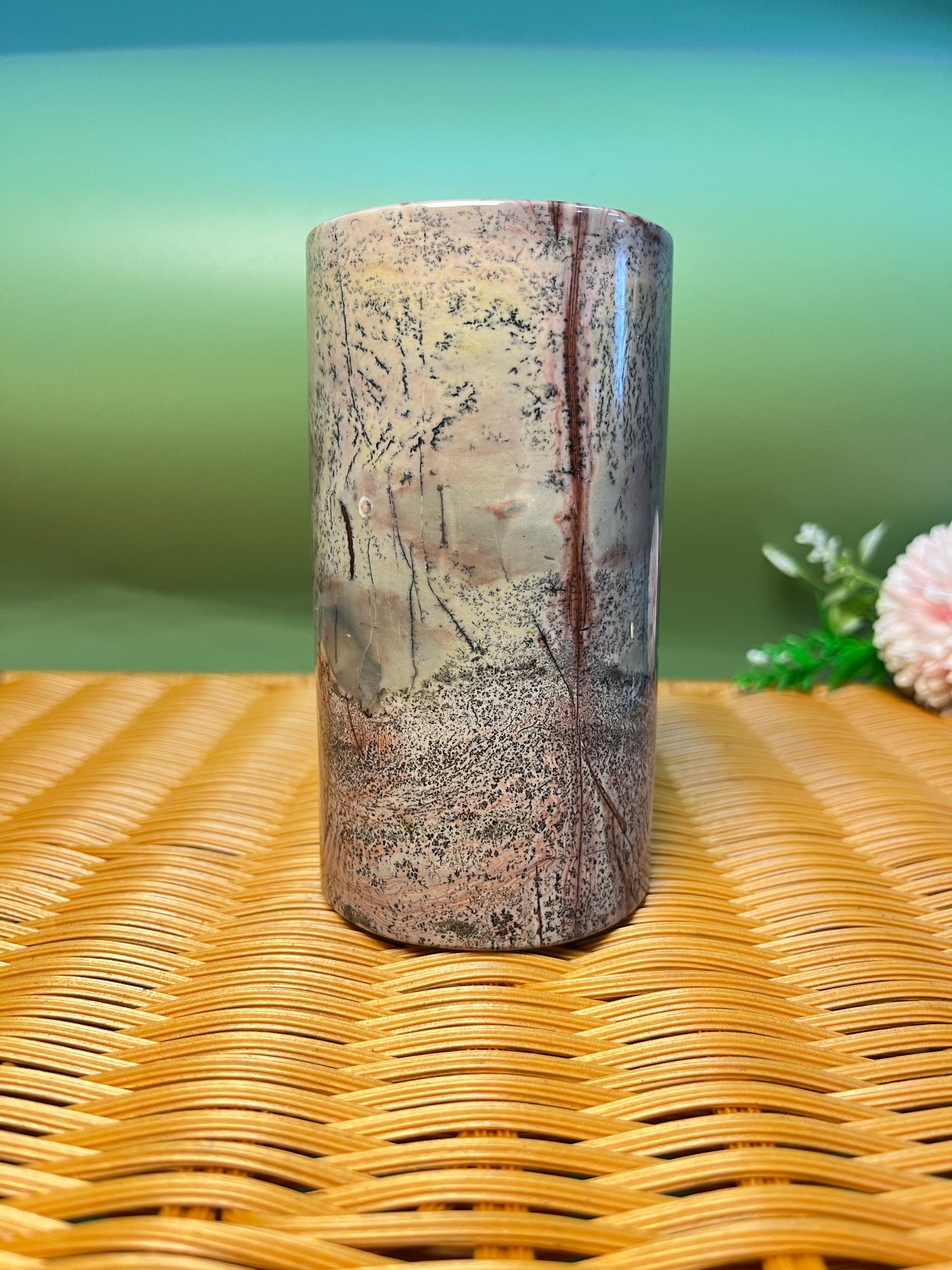 E1012 Picture jasper pen holder