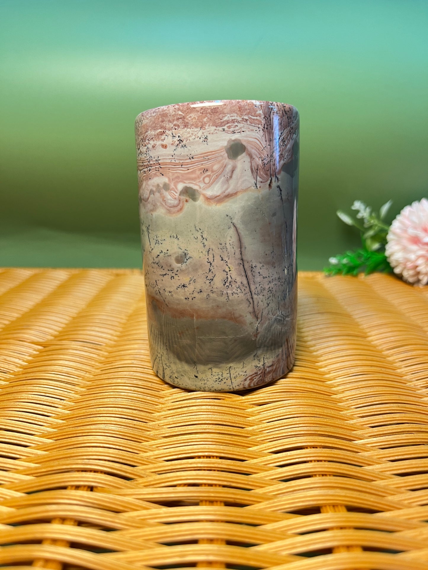 E1015 Picture jasper pen holder