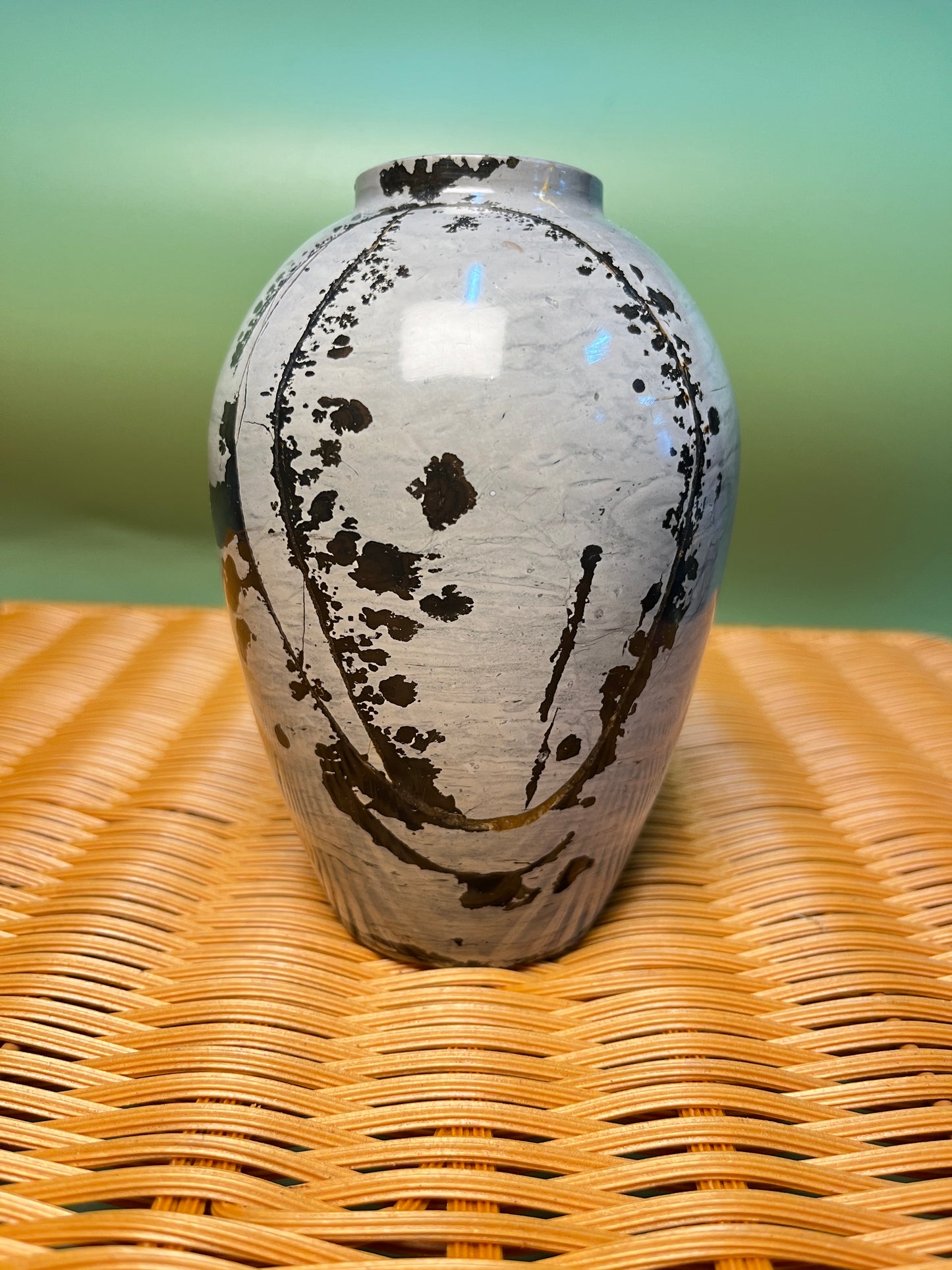 1005 Picture jasper chubby vase