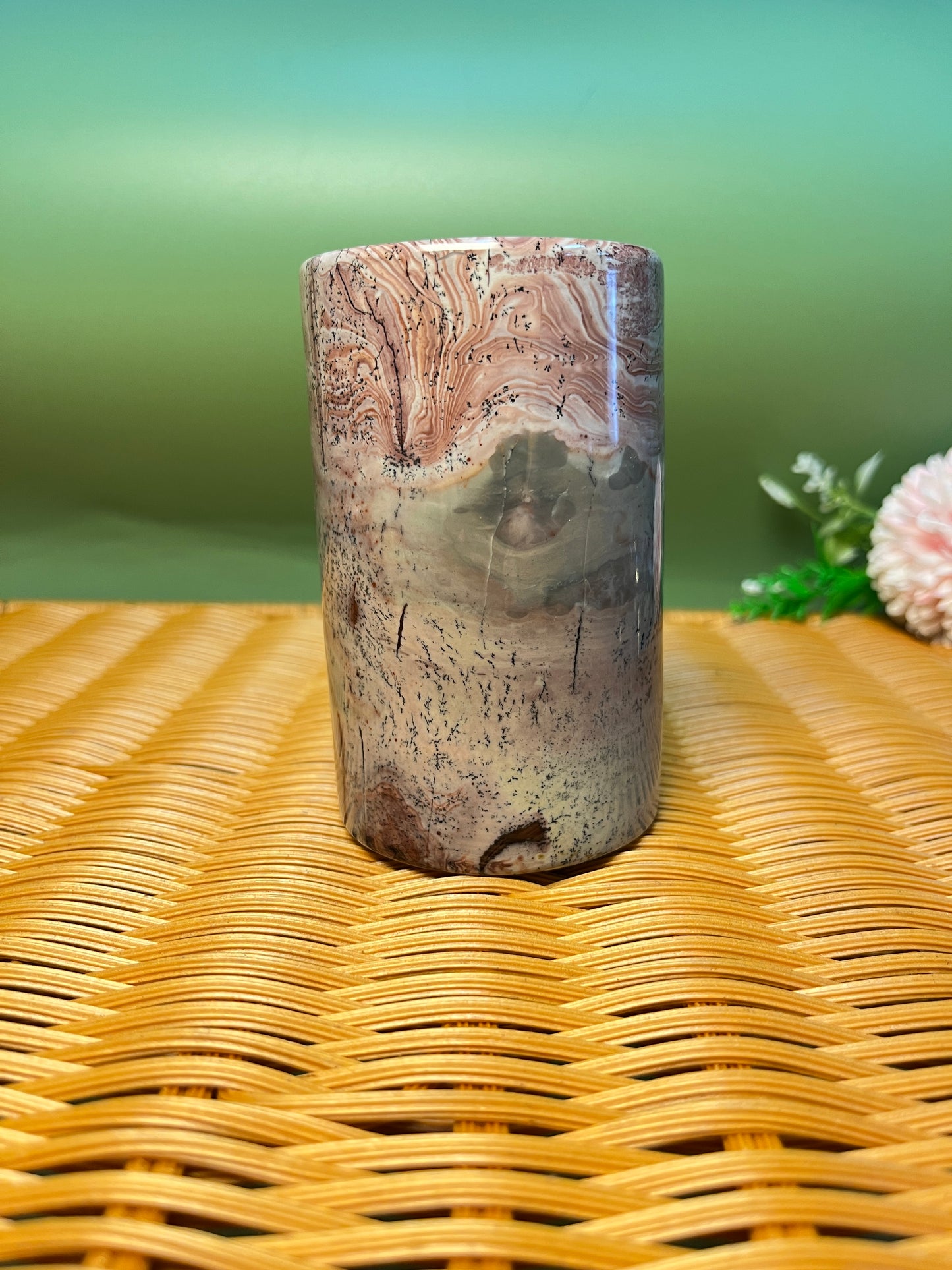 E1015 Picture jasper pen holder