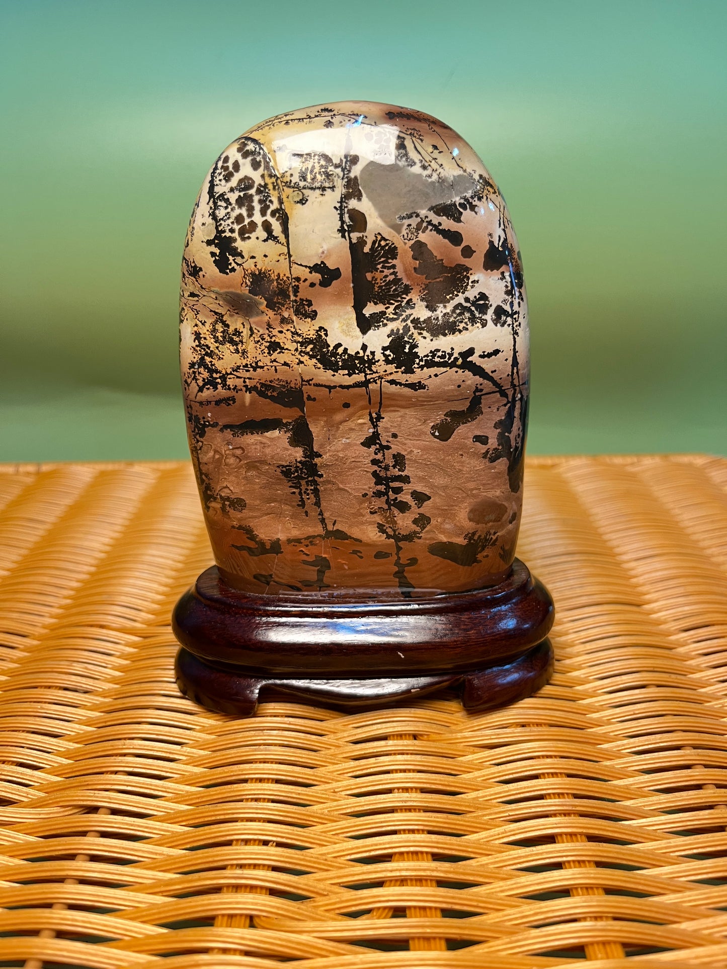 H1008 Picture jasper free form on holder