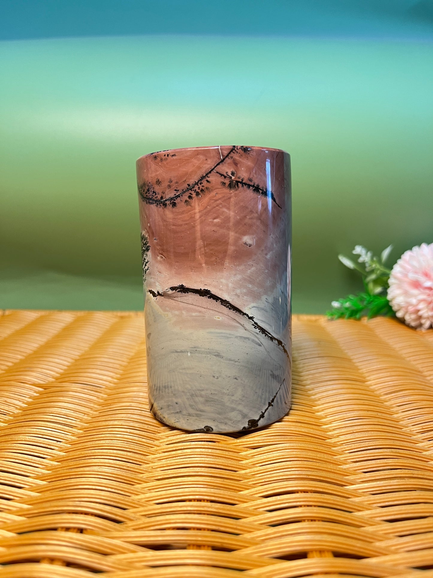 E1005 Picture jasper pen holder