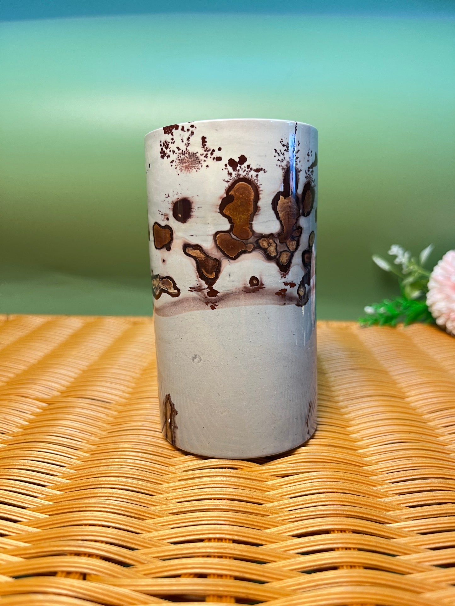 E1011 Picture jasper pen holder