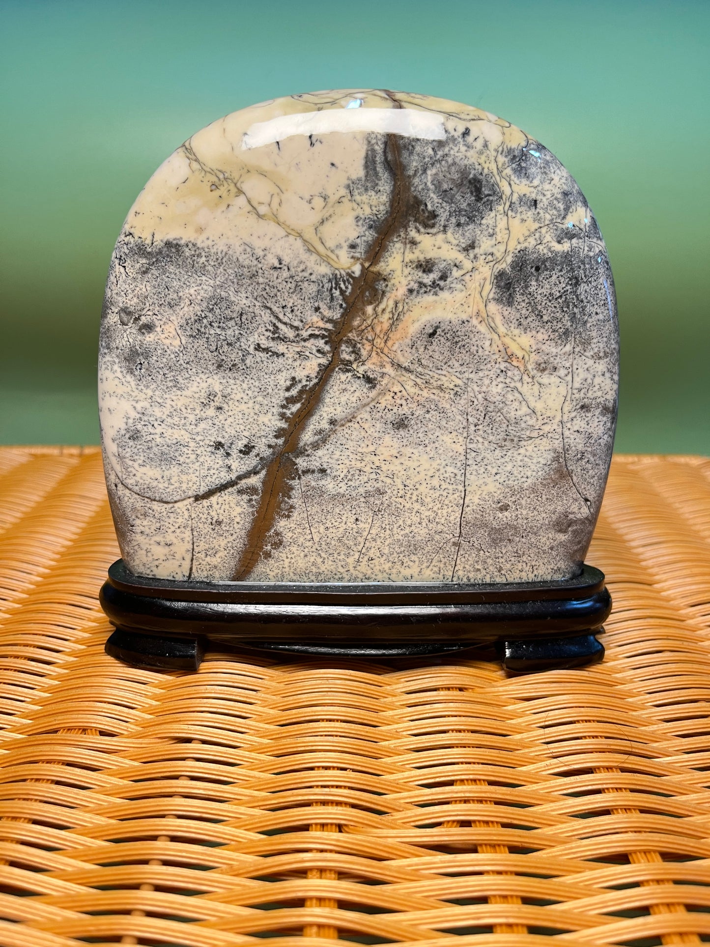 H1014 Picture jasper free form on holder