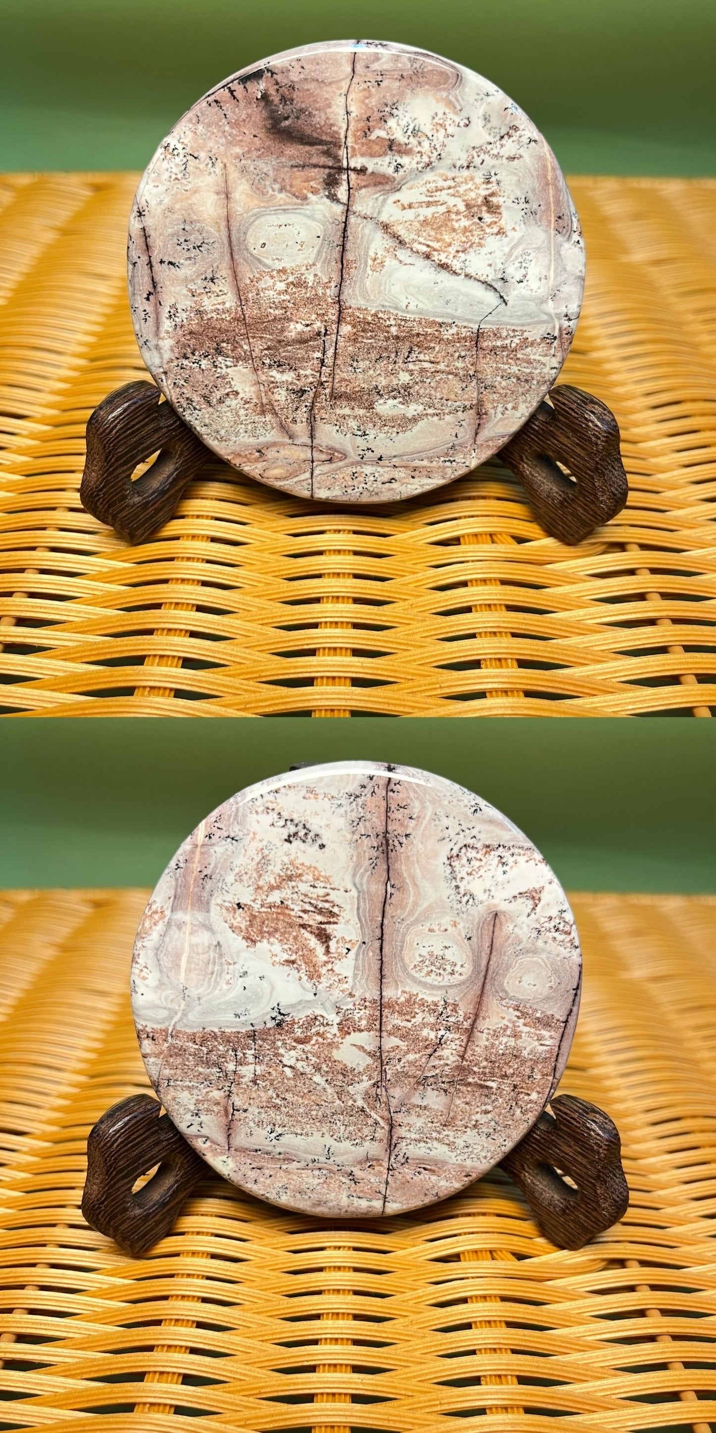D1003 Picture jasper round coaster