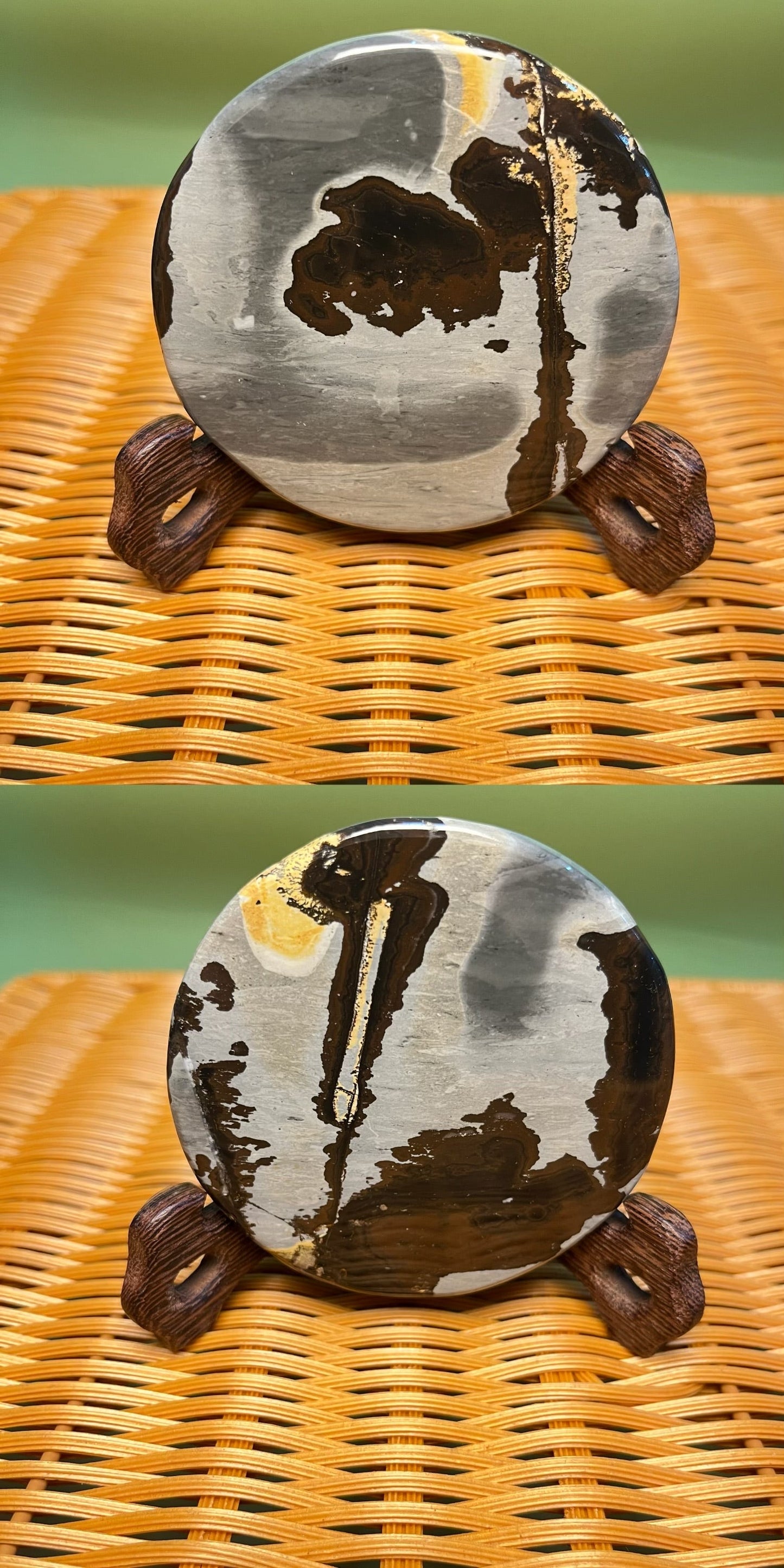 D1004 Picture jasper round coaster