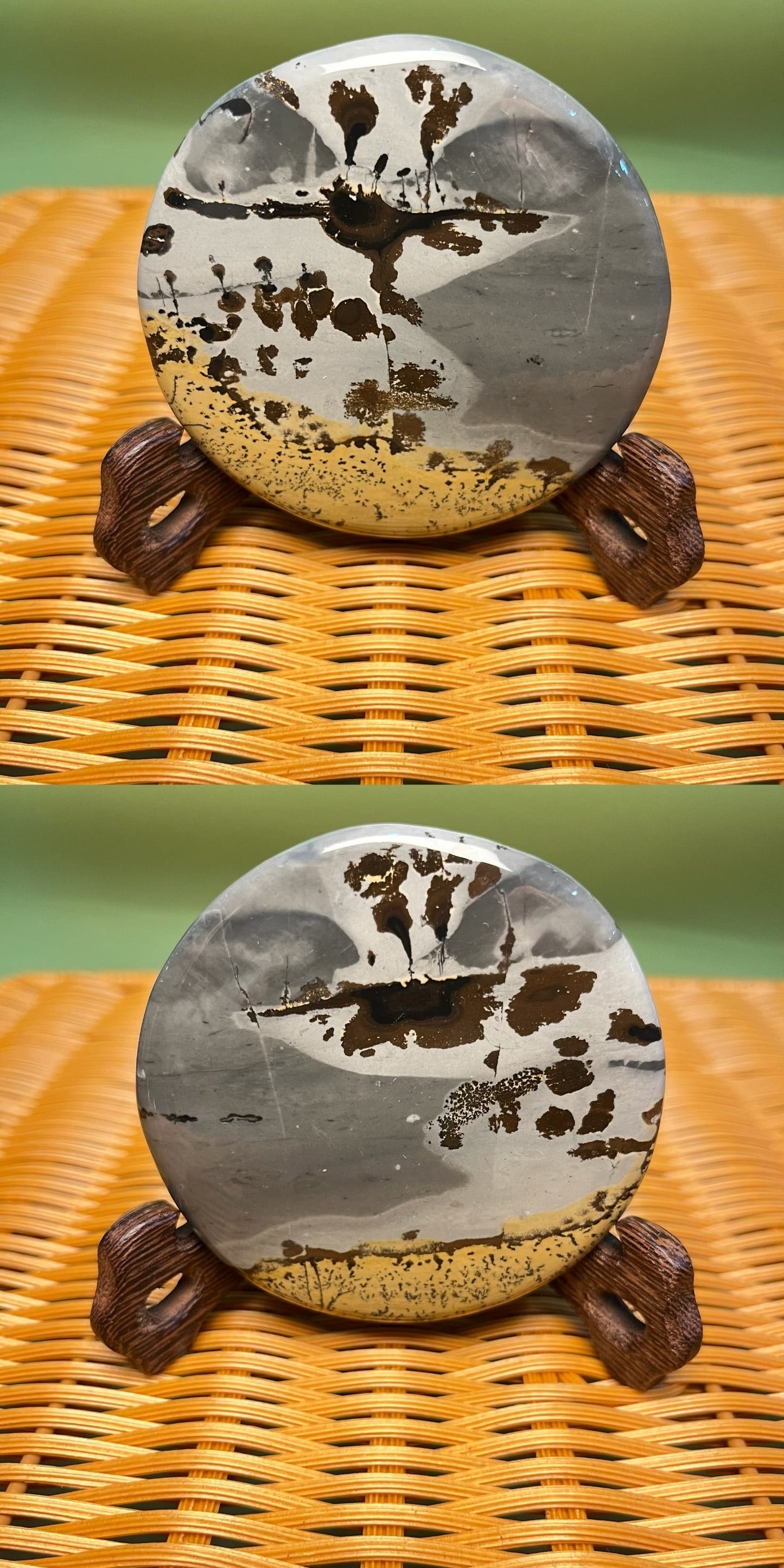 D1006 Picture jasper round coaster