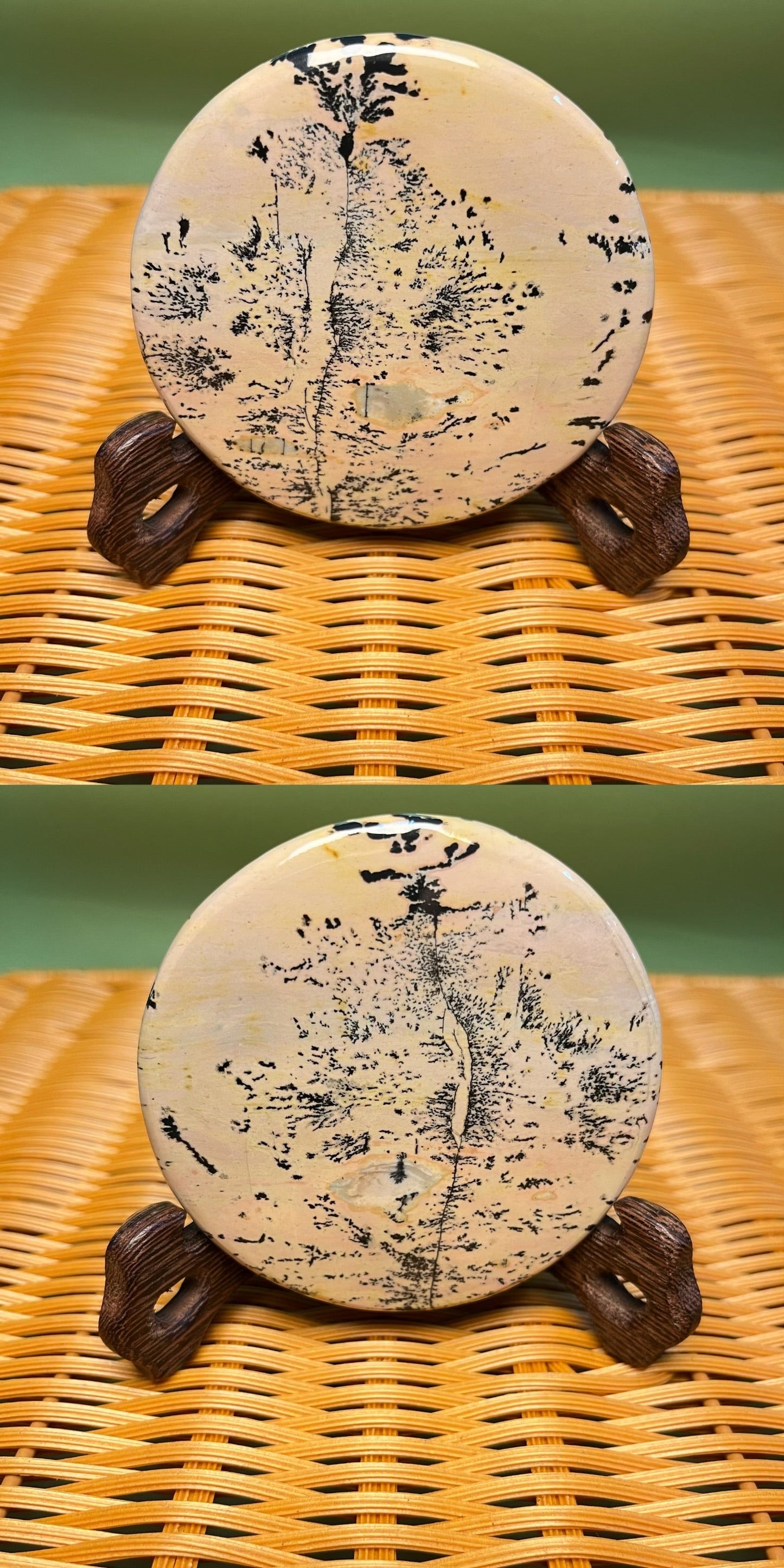 D1009 Picture jasper round coaster