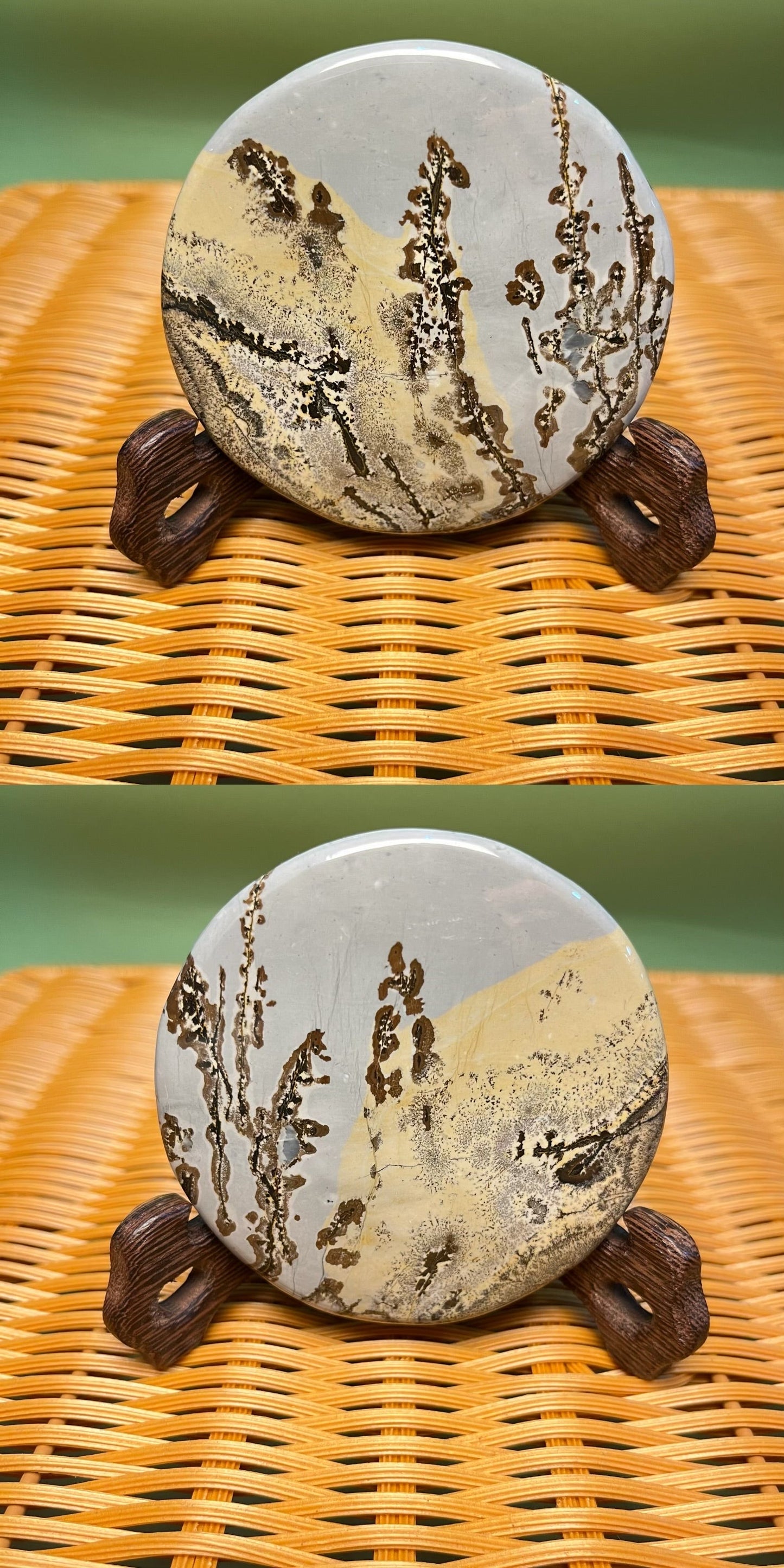 D1015 Picture jasper round coaster