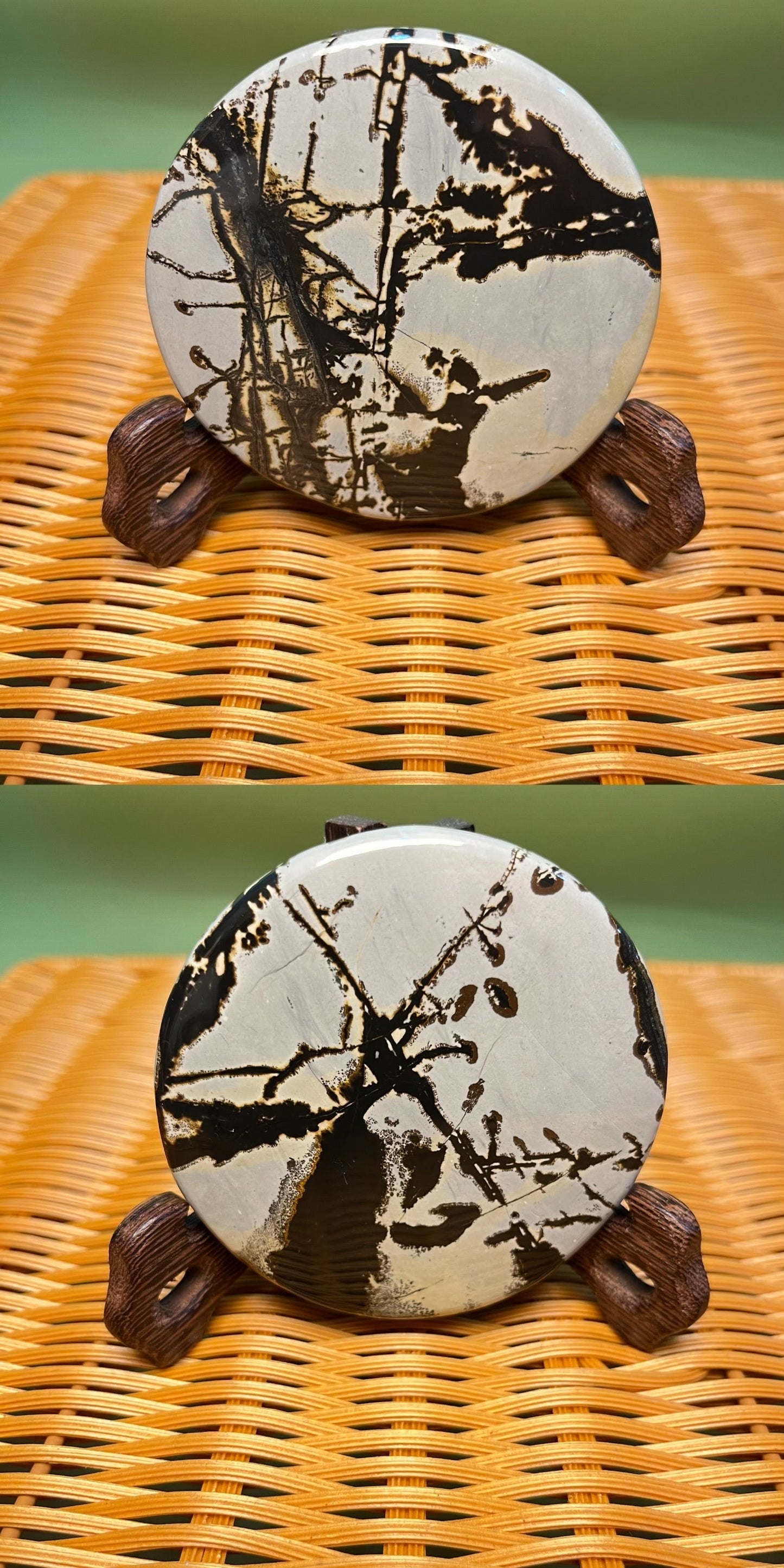 D1021 Picture jasper round coaster