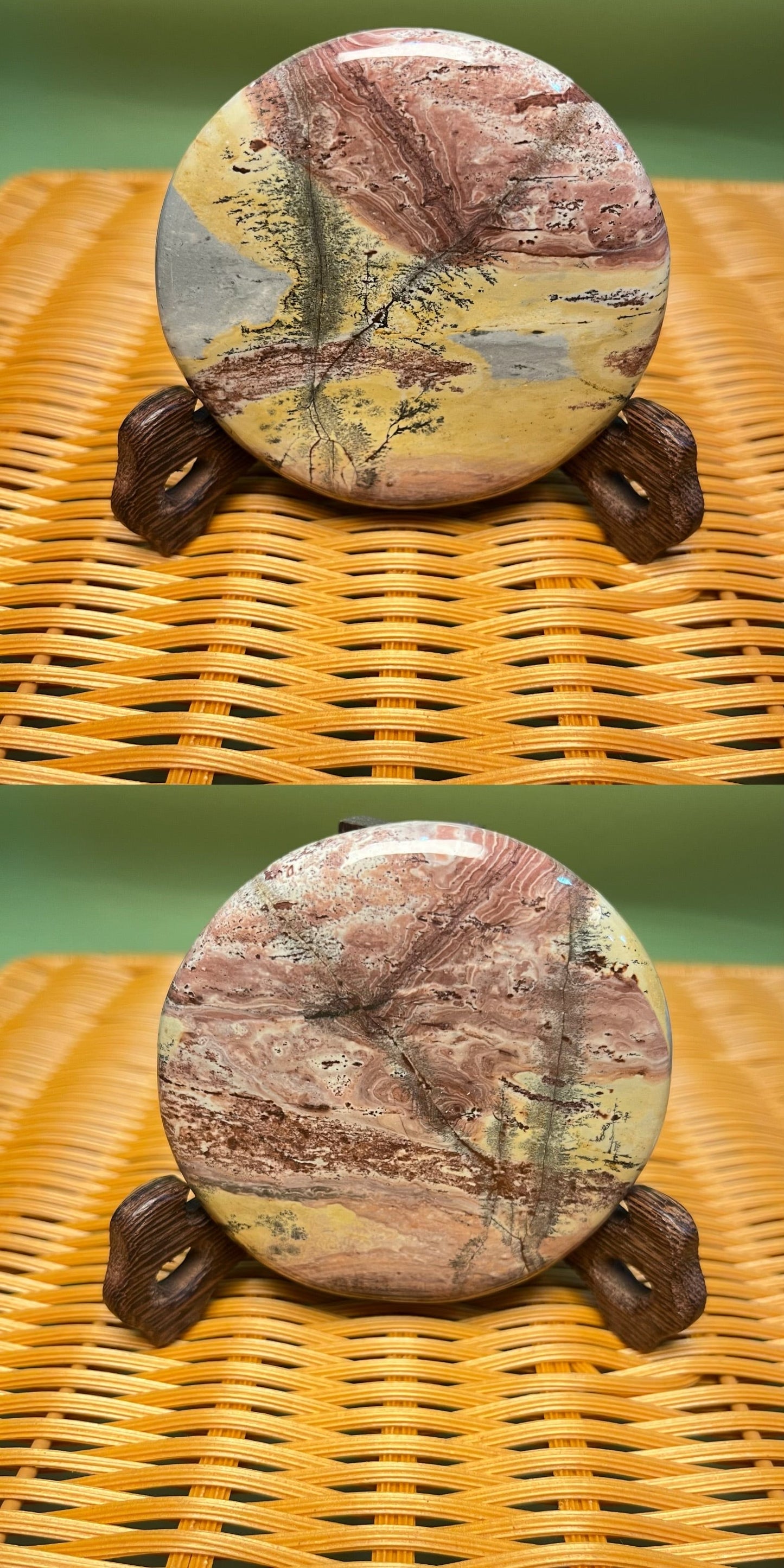 D1023 Picture jasper round coaster