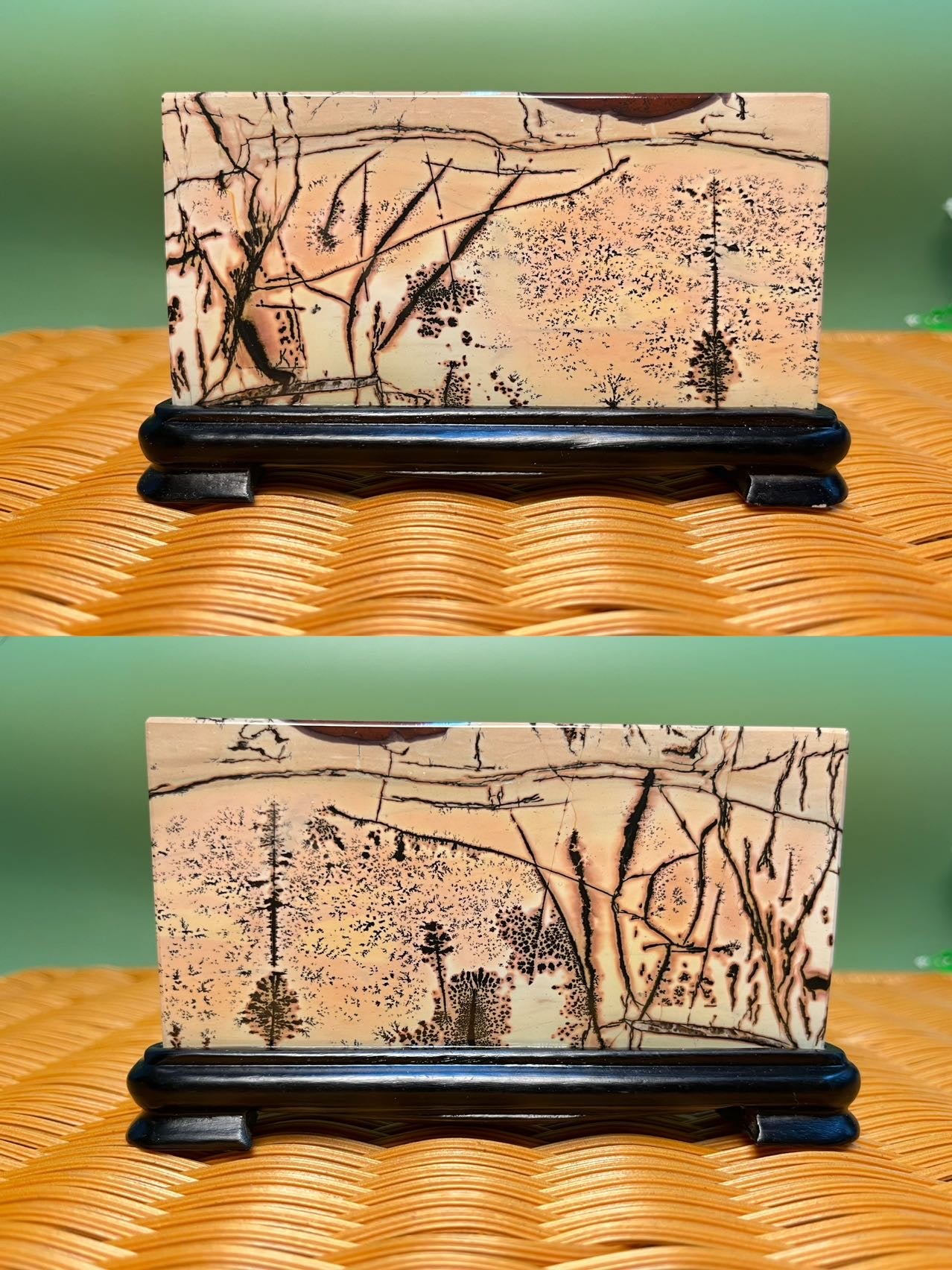 A1005 picture jasper slab 7X12CM with holder
