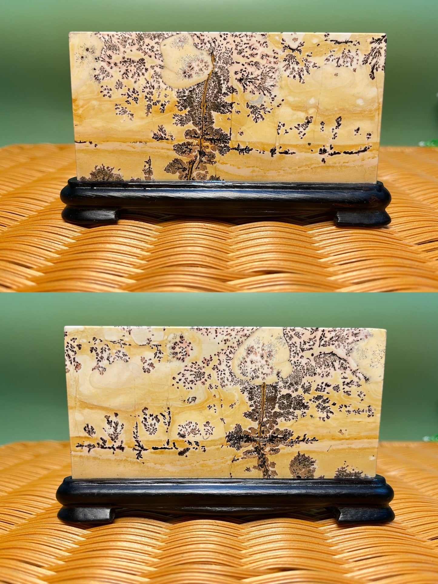 A1009 picture jasper slab 7X12CM with holder