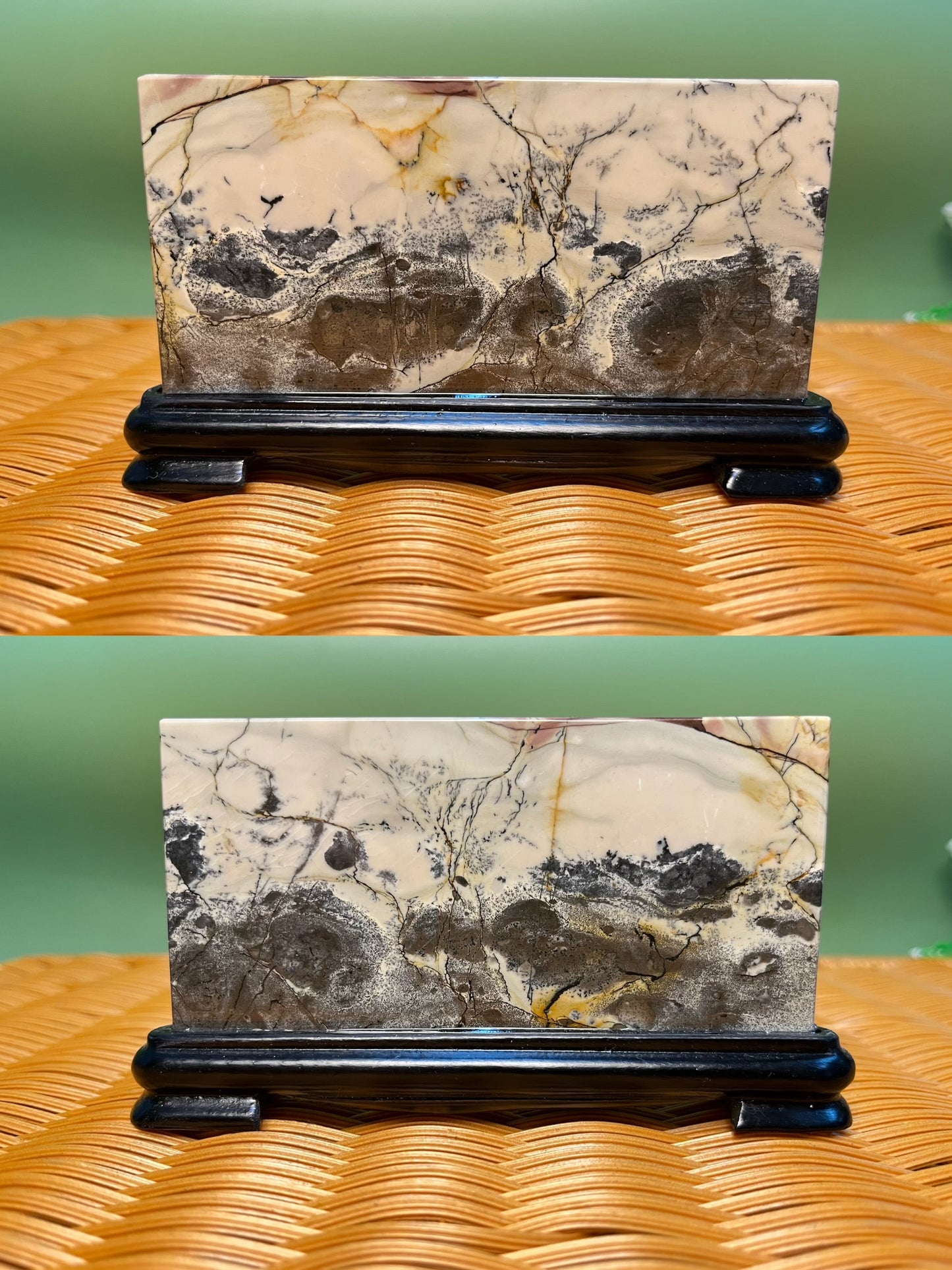 A1010 picture jasper slab 7X12CM with holder