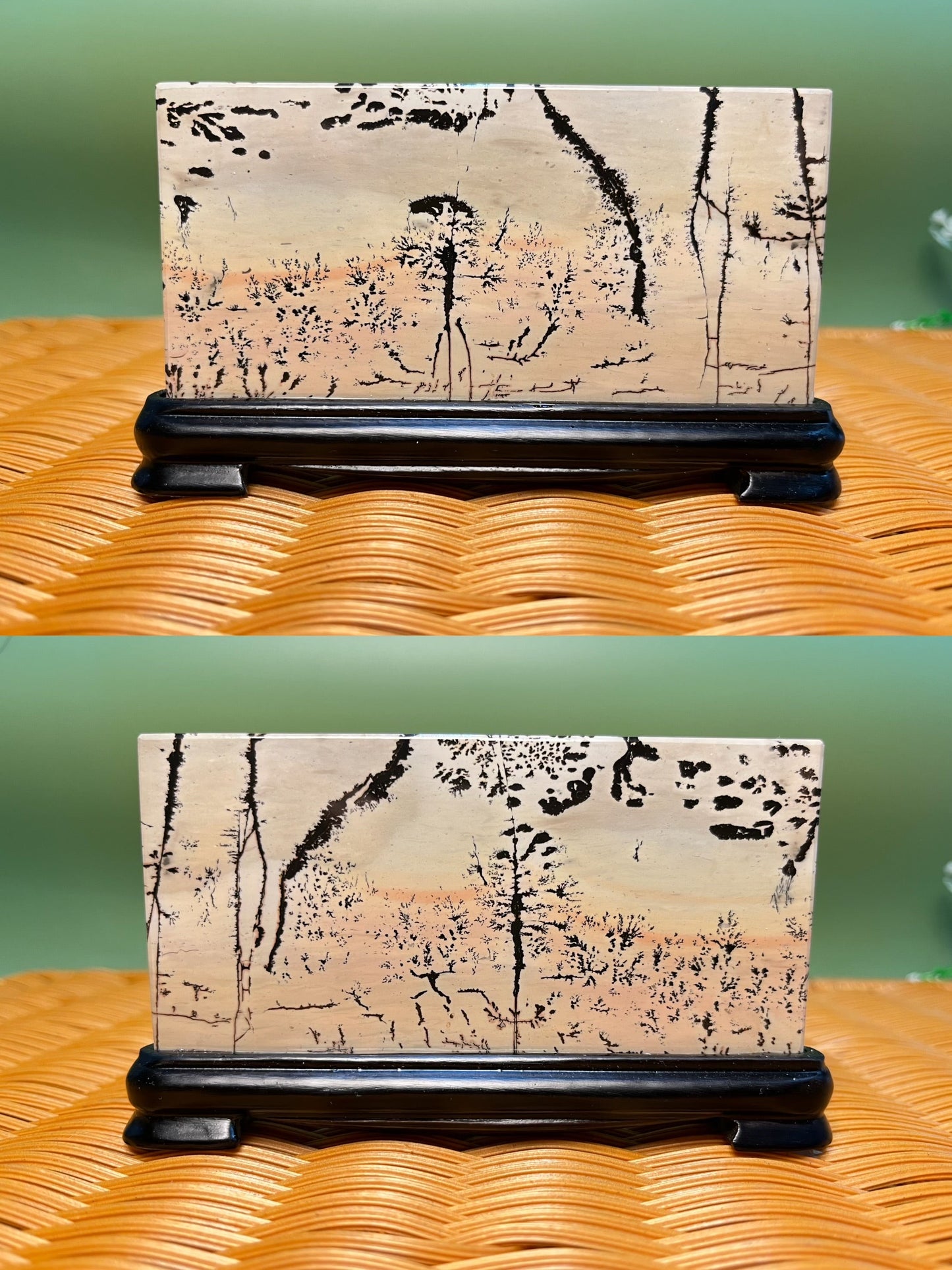 A1015 picture jasper slab 7X12CM with holder