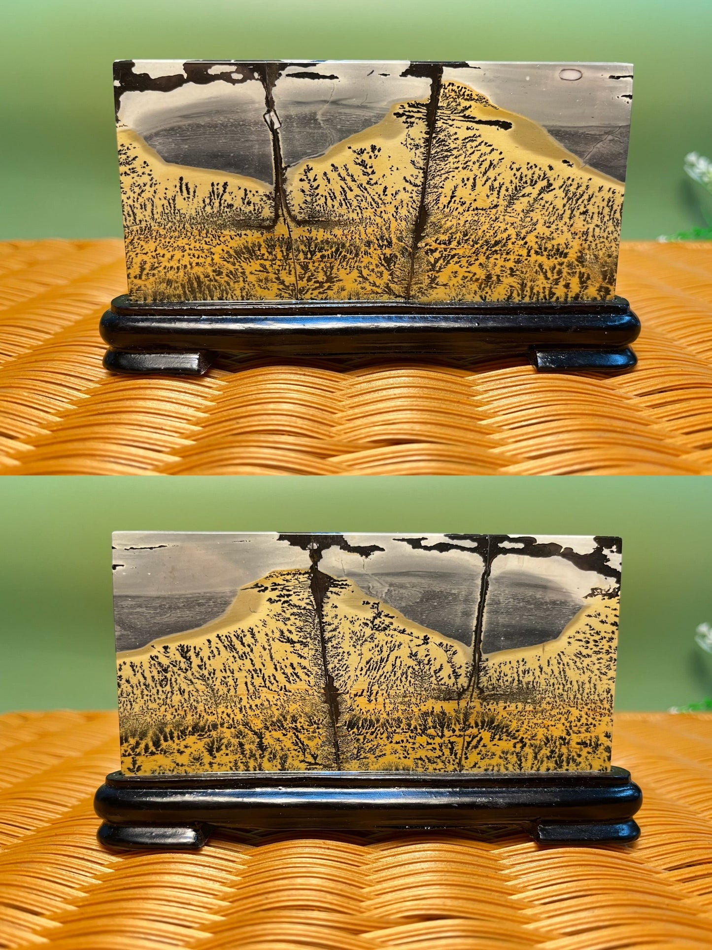 A1016 picture jasper slab 7X12CM with holder