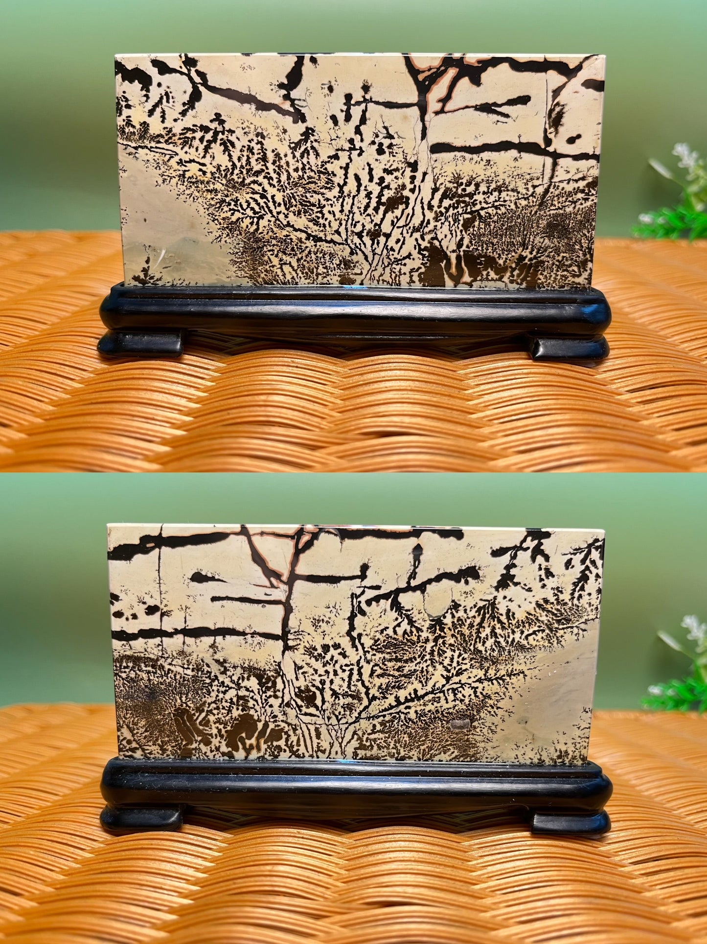 A1018 picture jasper slab 7X12CM with holder