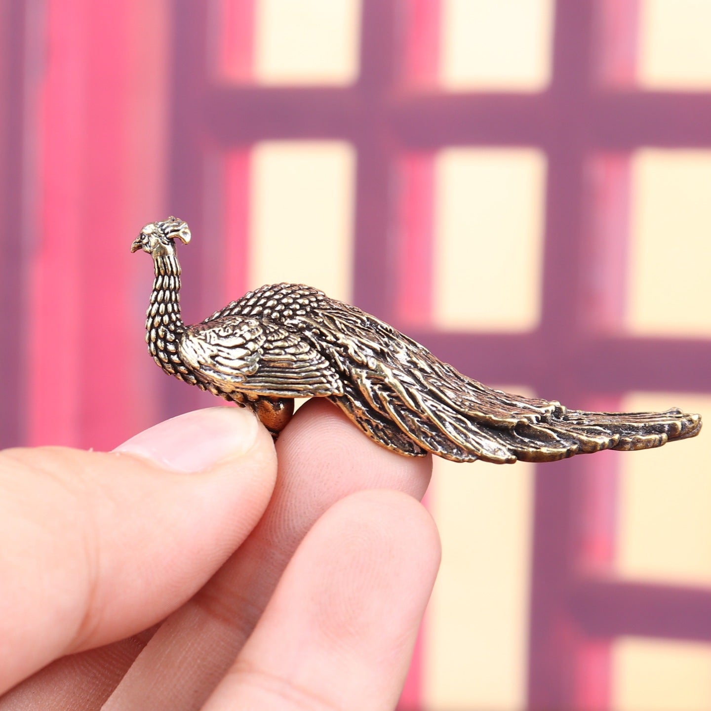 Brass peacock