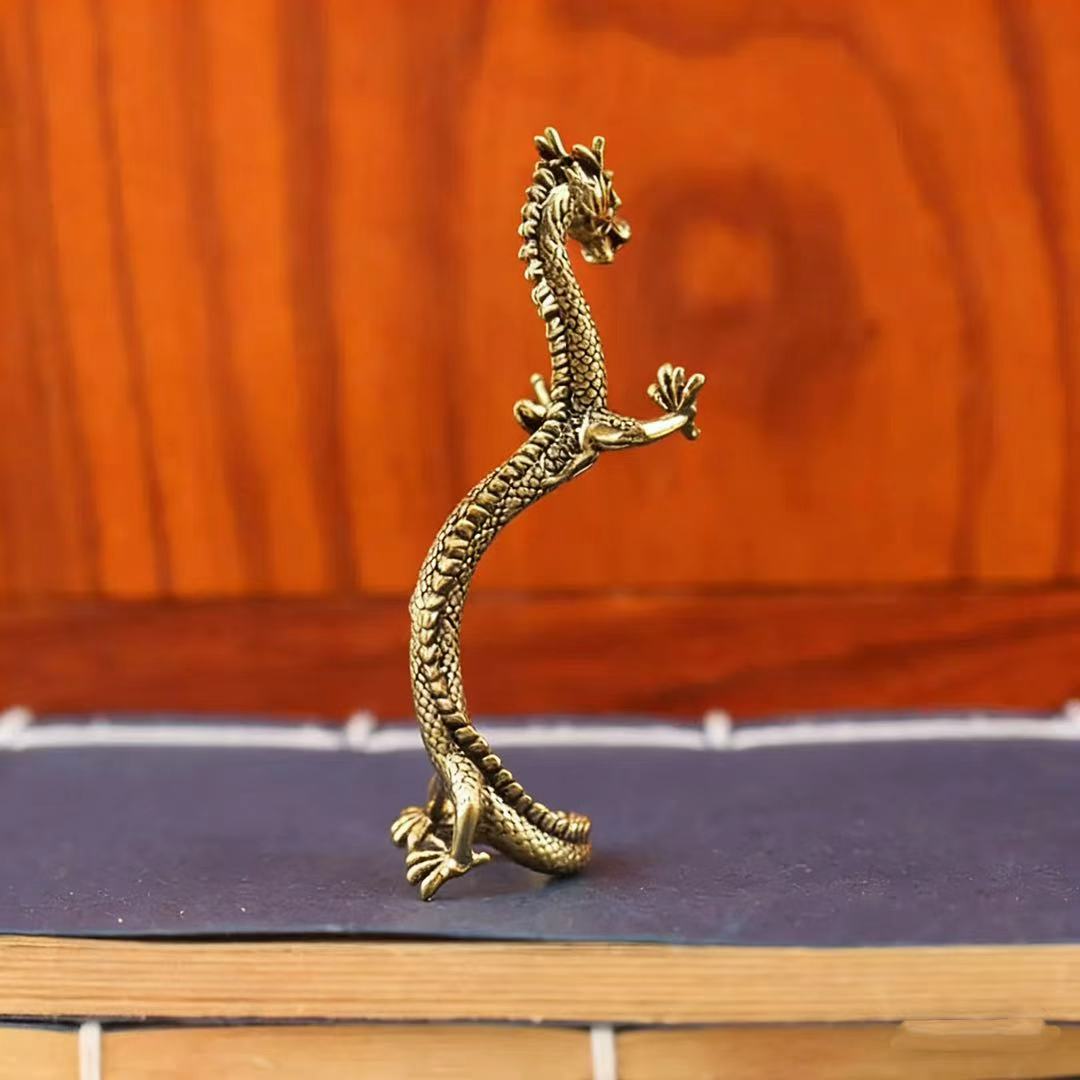 Brass standing dragon