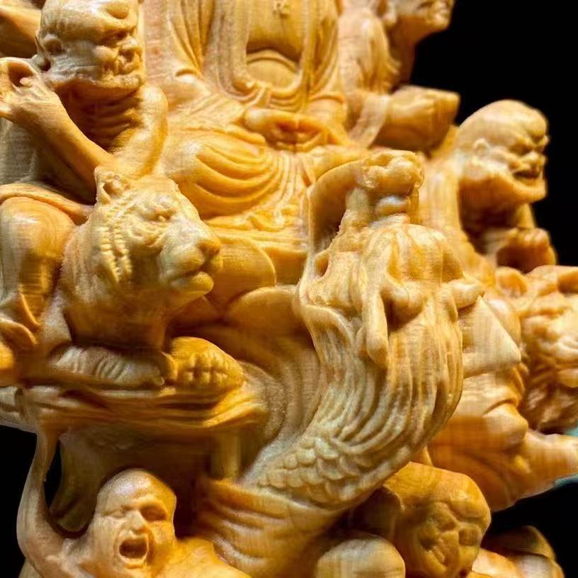 16x10x7cm Arborvitae wood Eighteen Arhat