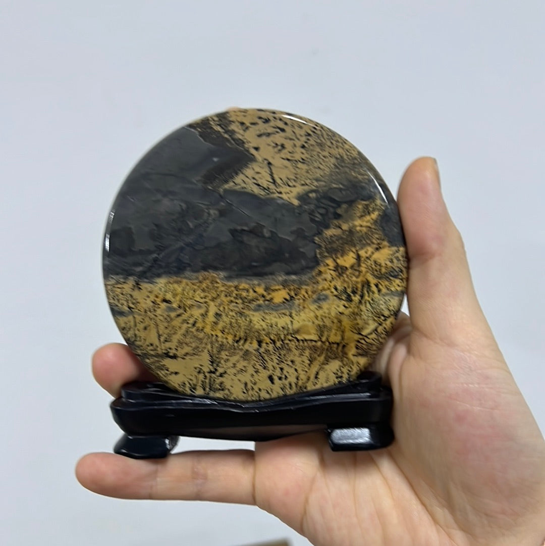 Picture jasper mini round slab 001