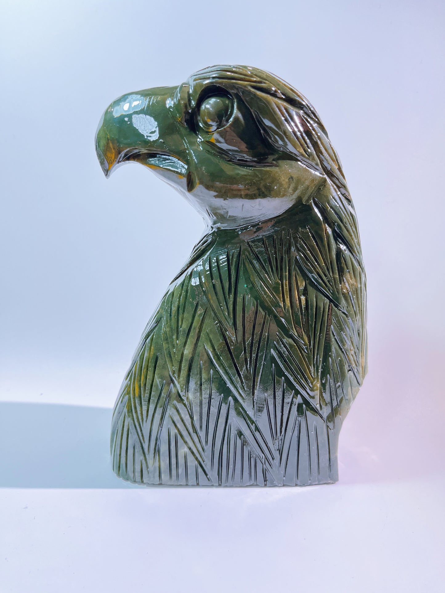 Green Jade Eagle Head