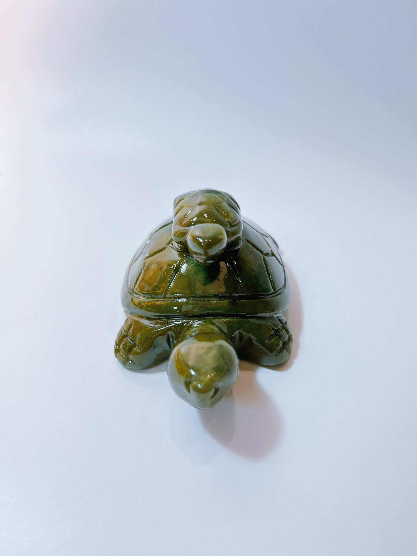 Green Jade Mother and Son Turtle