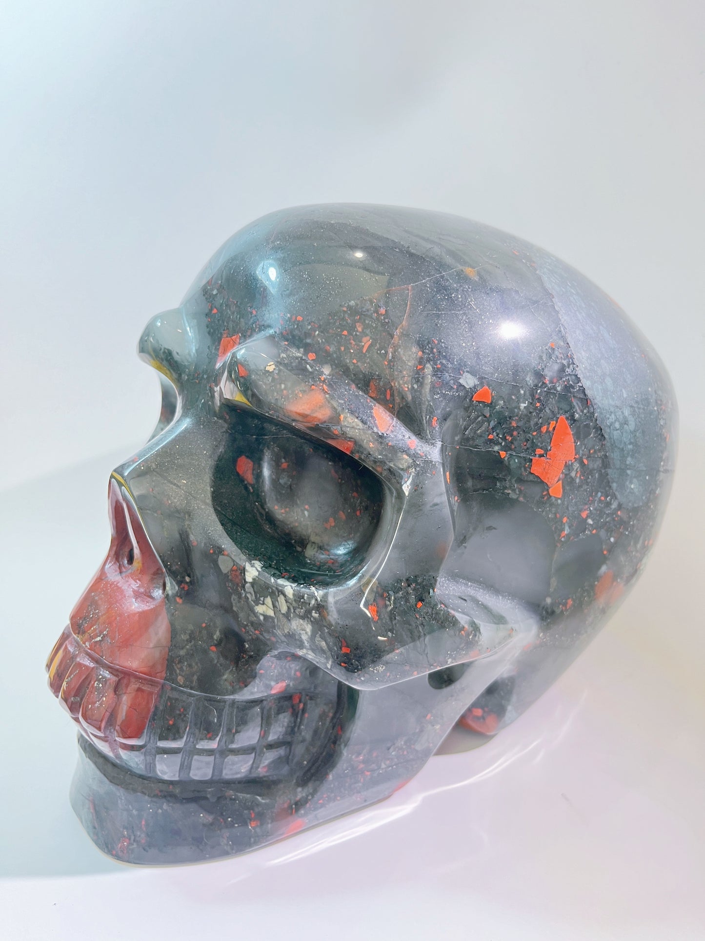 Super Large African Blood Stone Skull