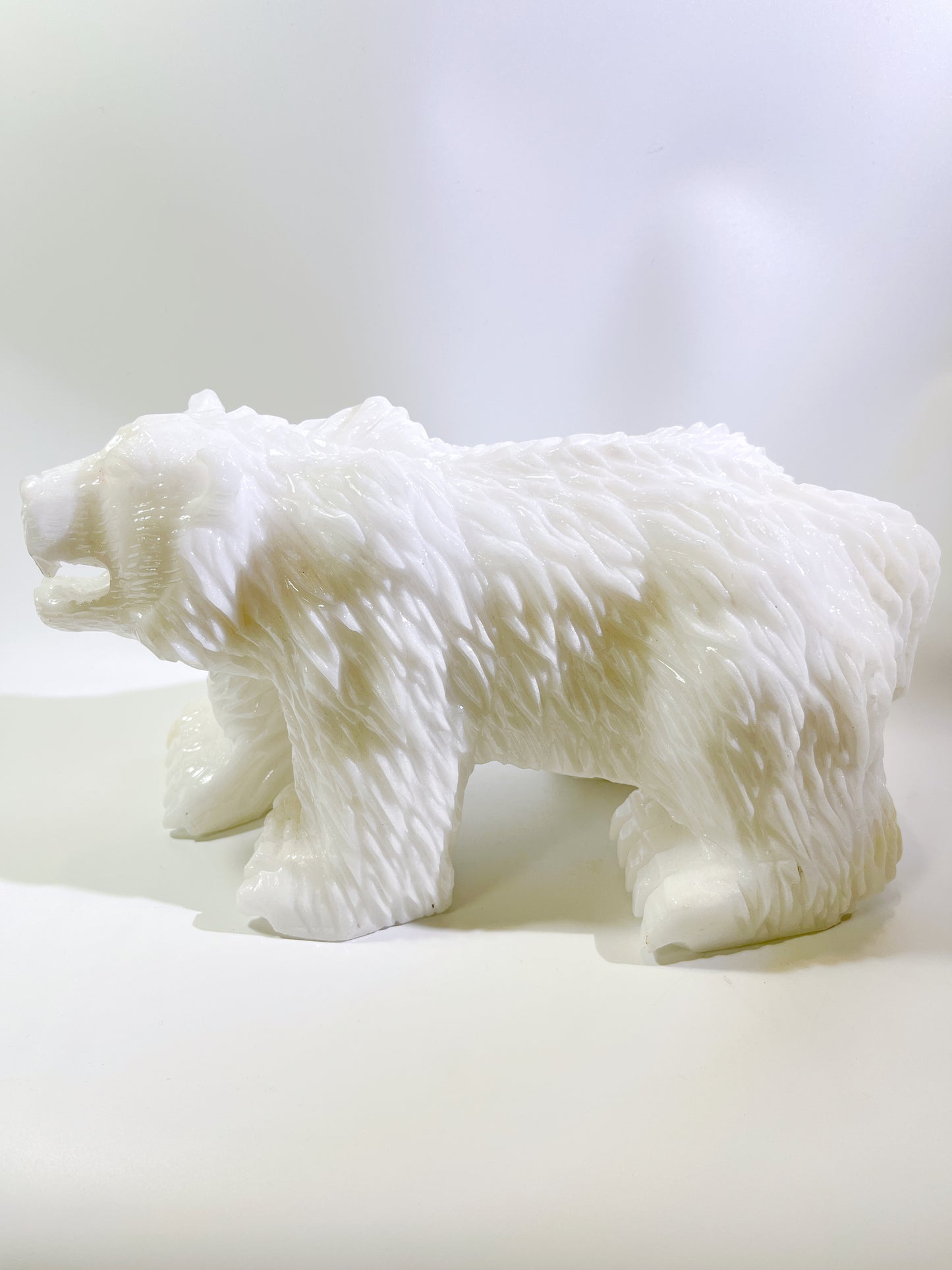 Big-sized White Jade Polar Bear