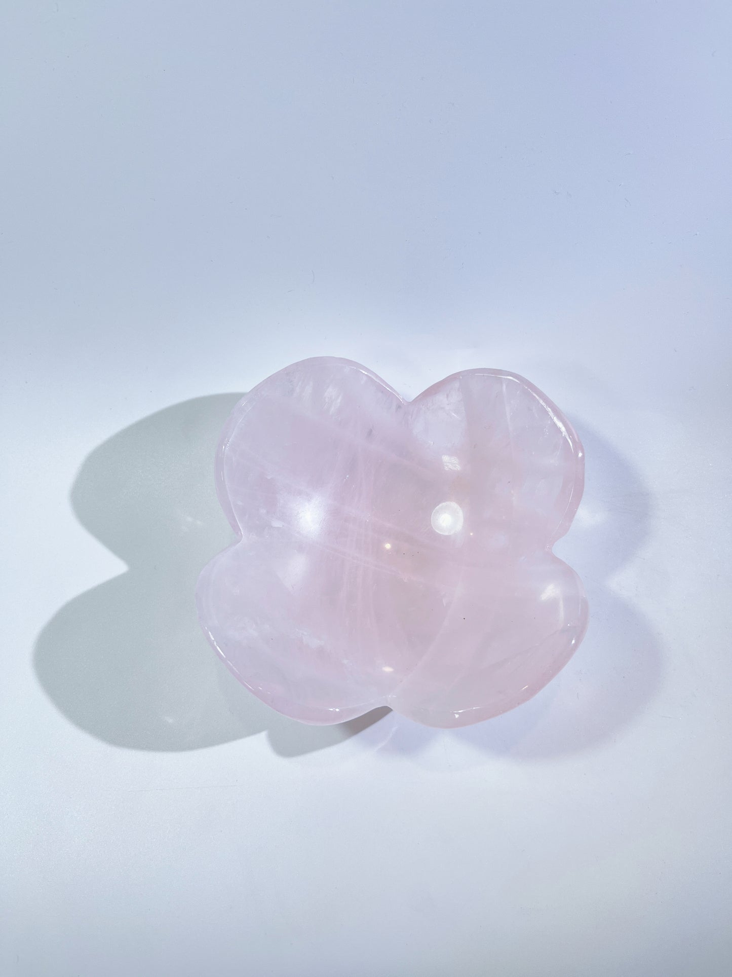 Rose Quartz Petal Shaped Bowl