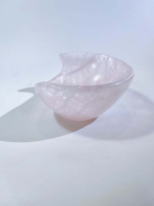 Rose Quartz Teardrop Shaped Bowl