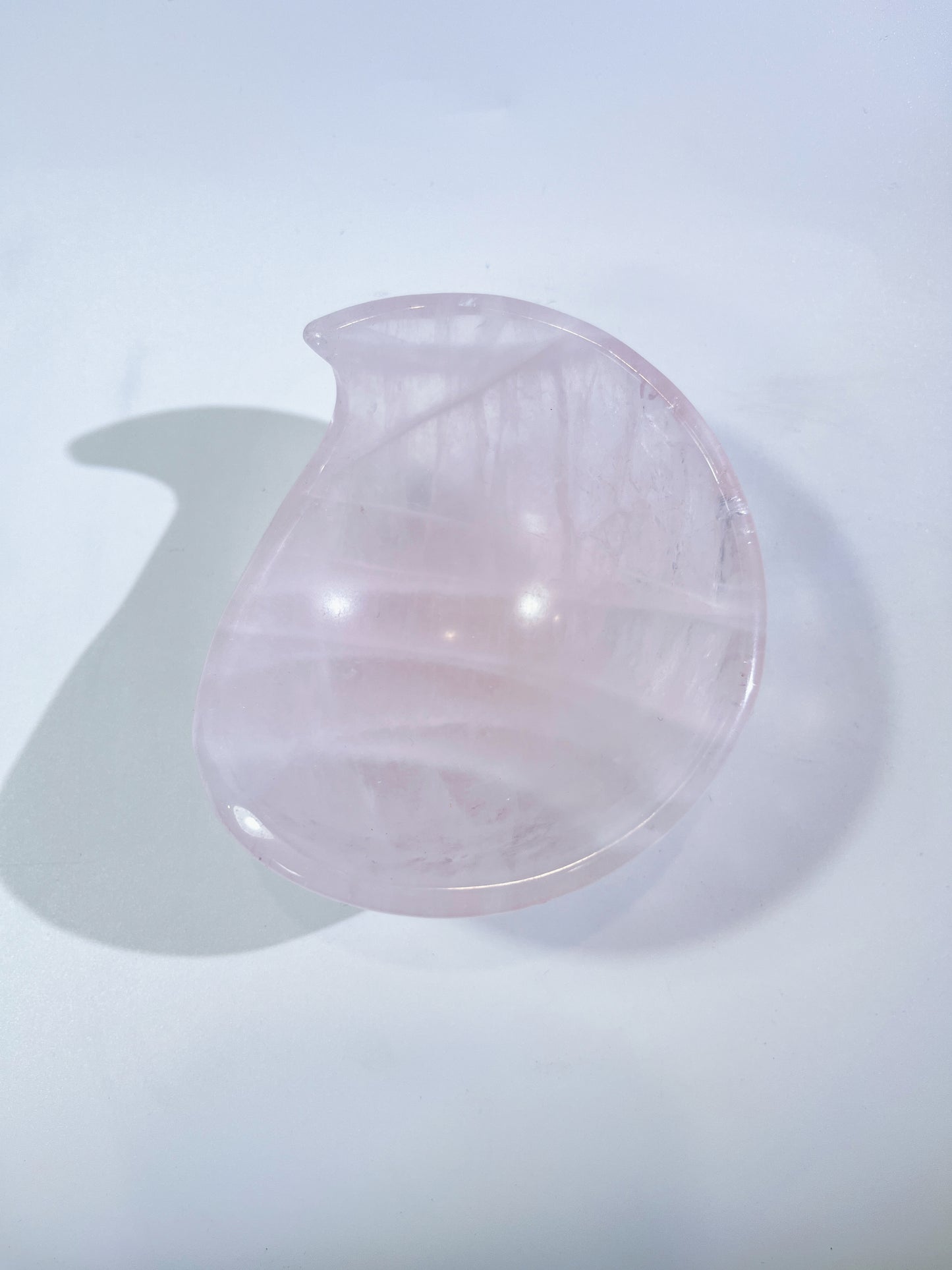 Rose Quartz Teardrop Shaped Bowl