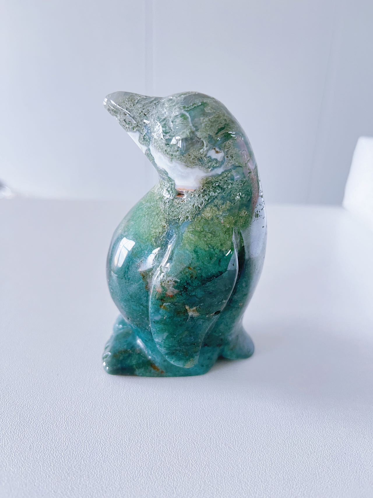 Moss Agate Penguin