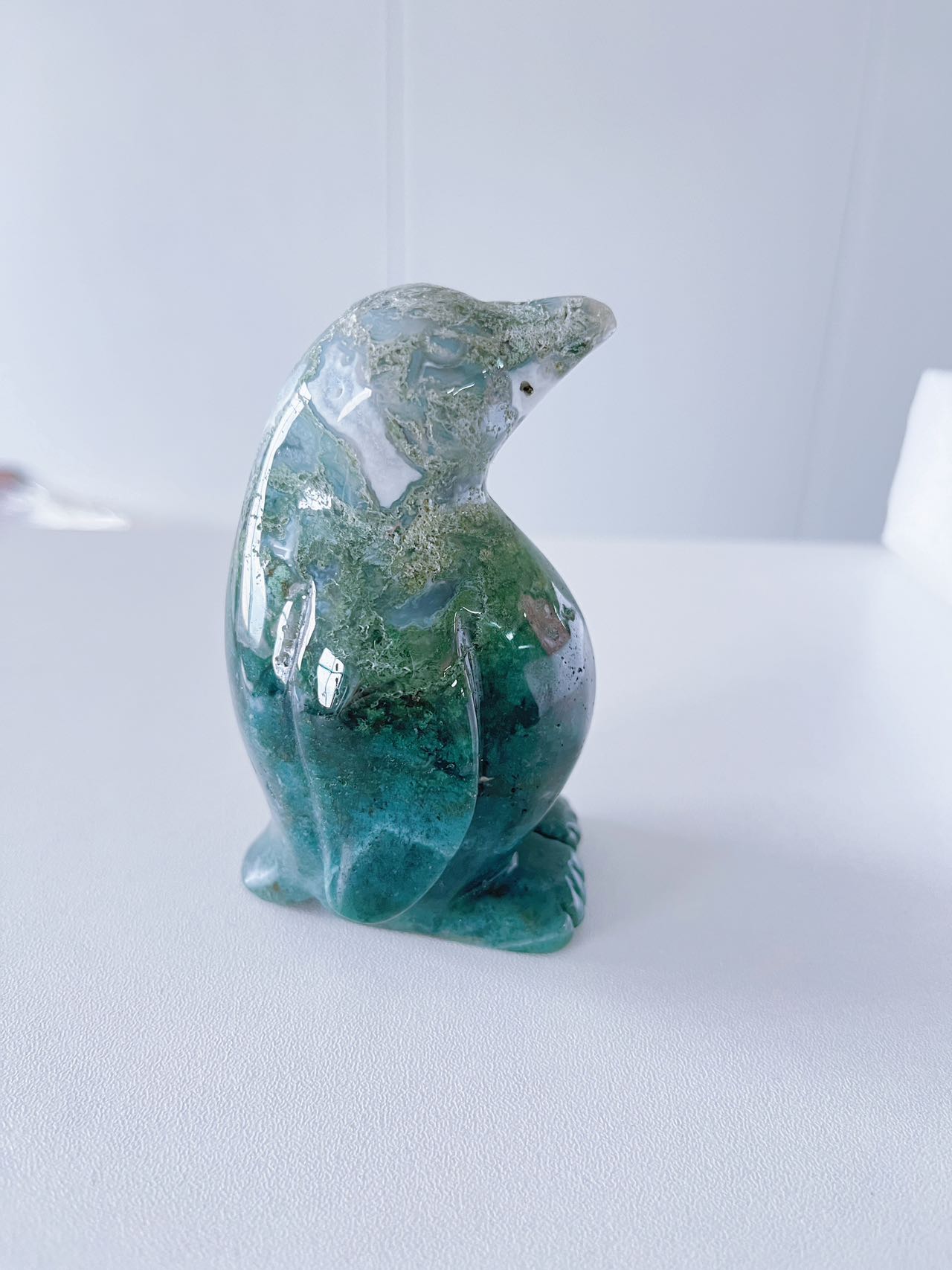 Moss Agate Penguin