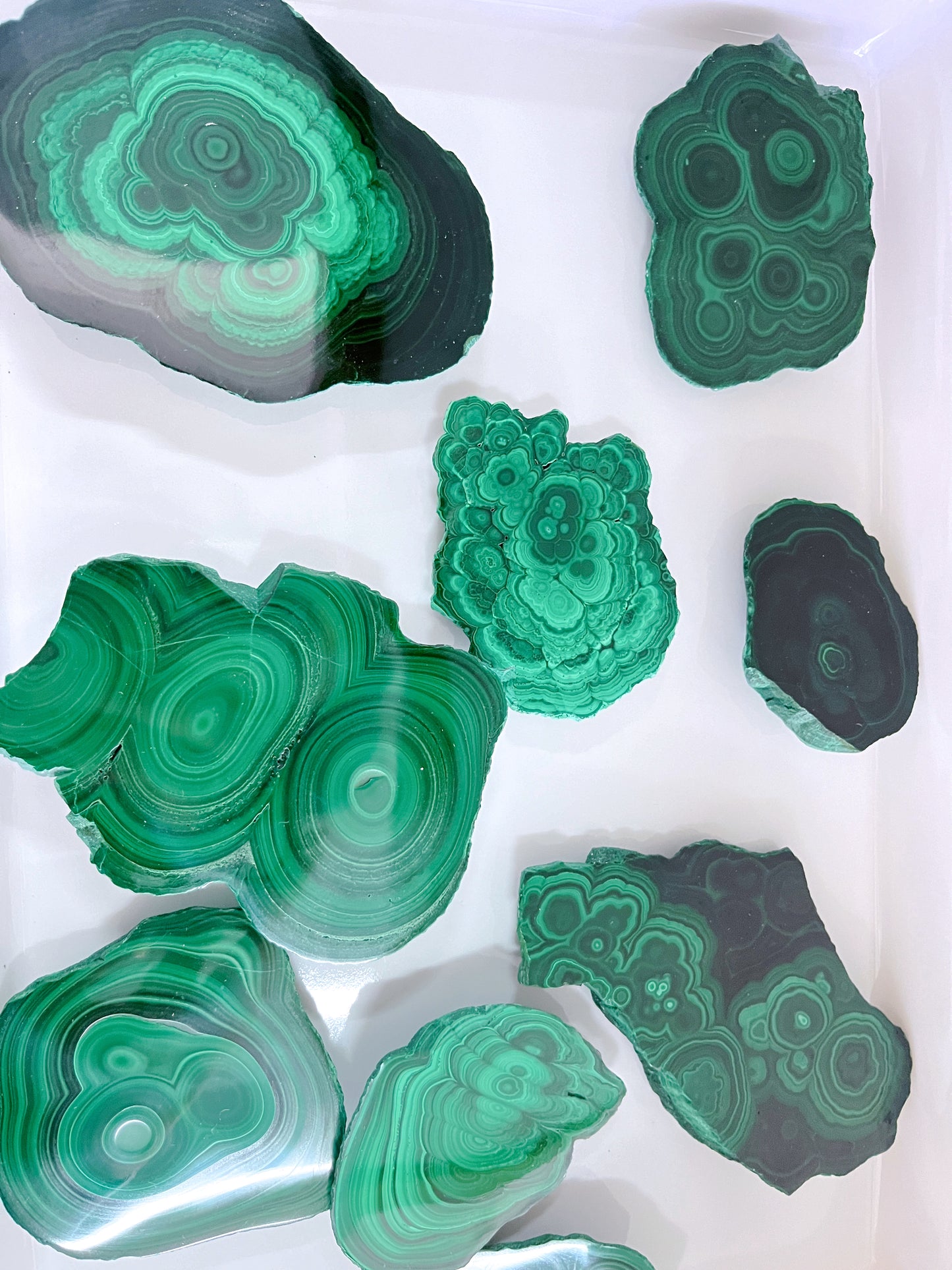 Malachite pieces