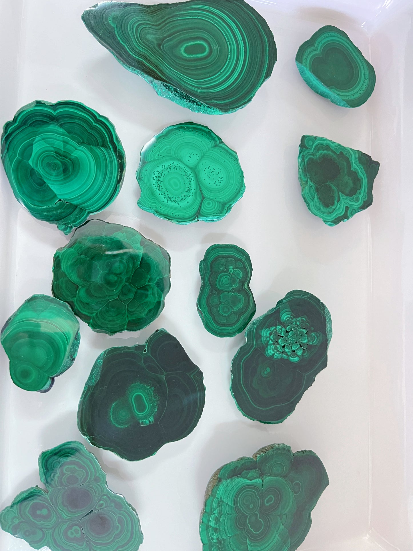 Malachite pieces