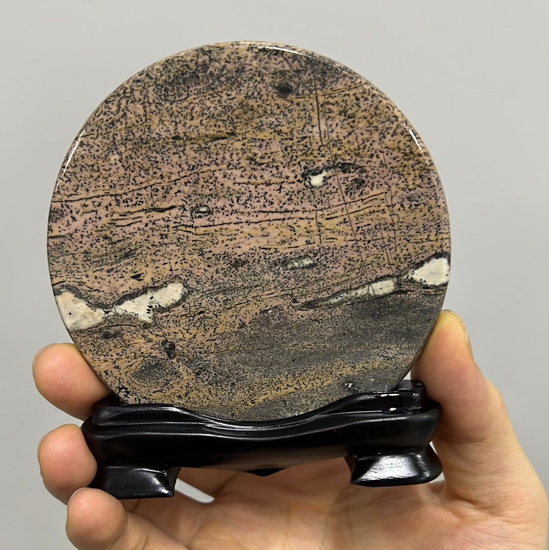 Picture jasper mini round slab 013