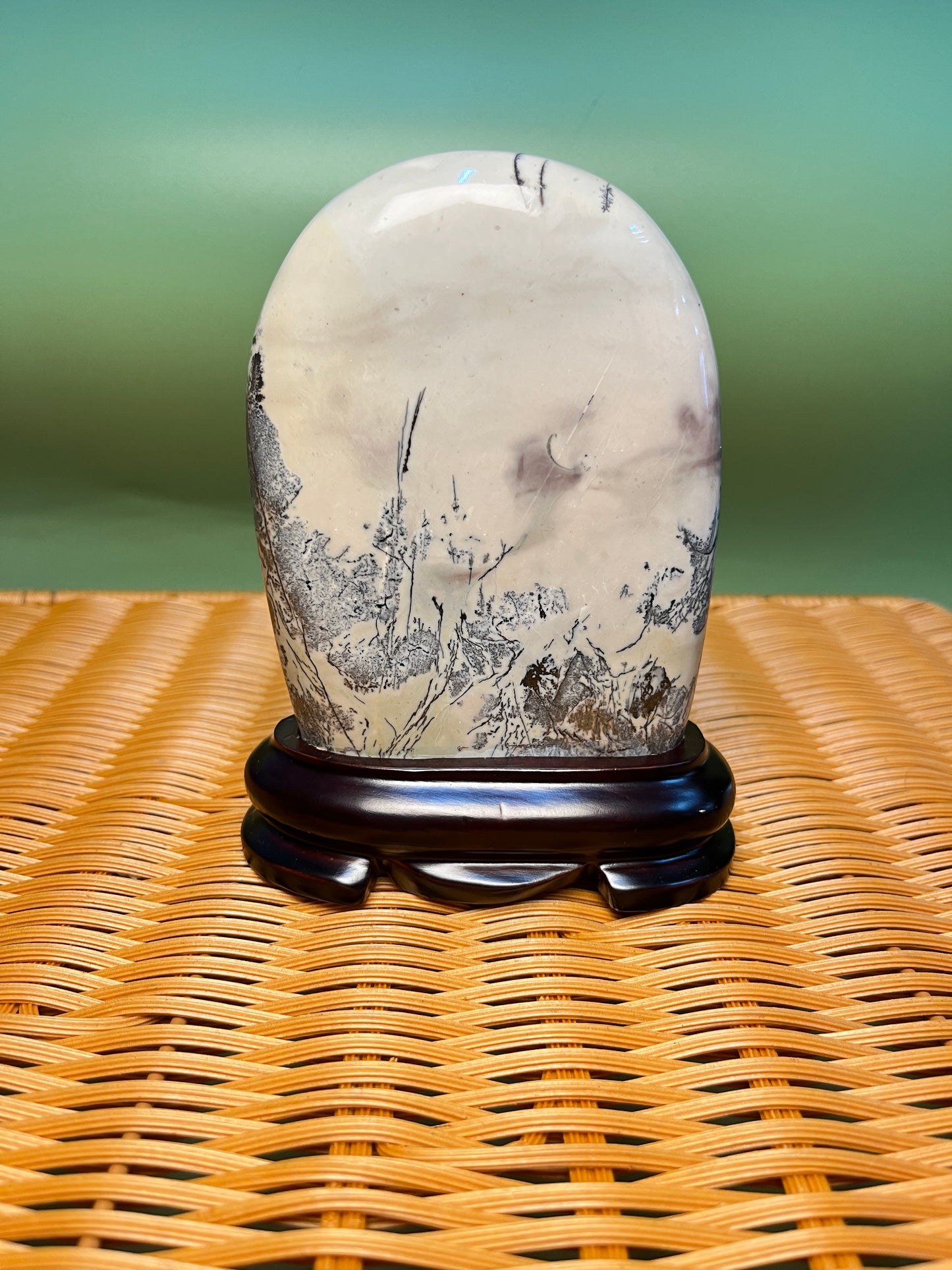 H1023 Picture jasper free form on holder