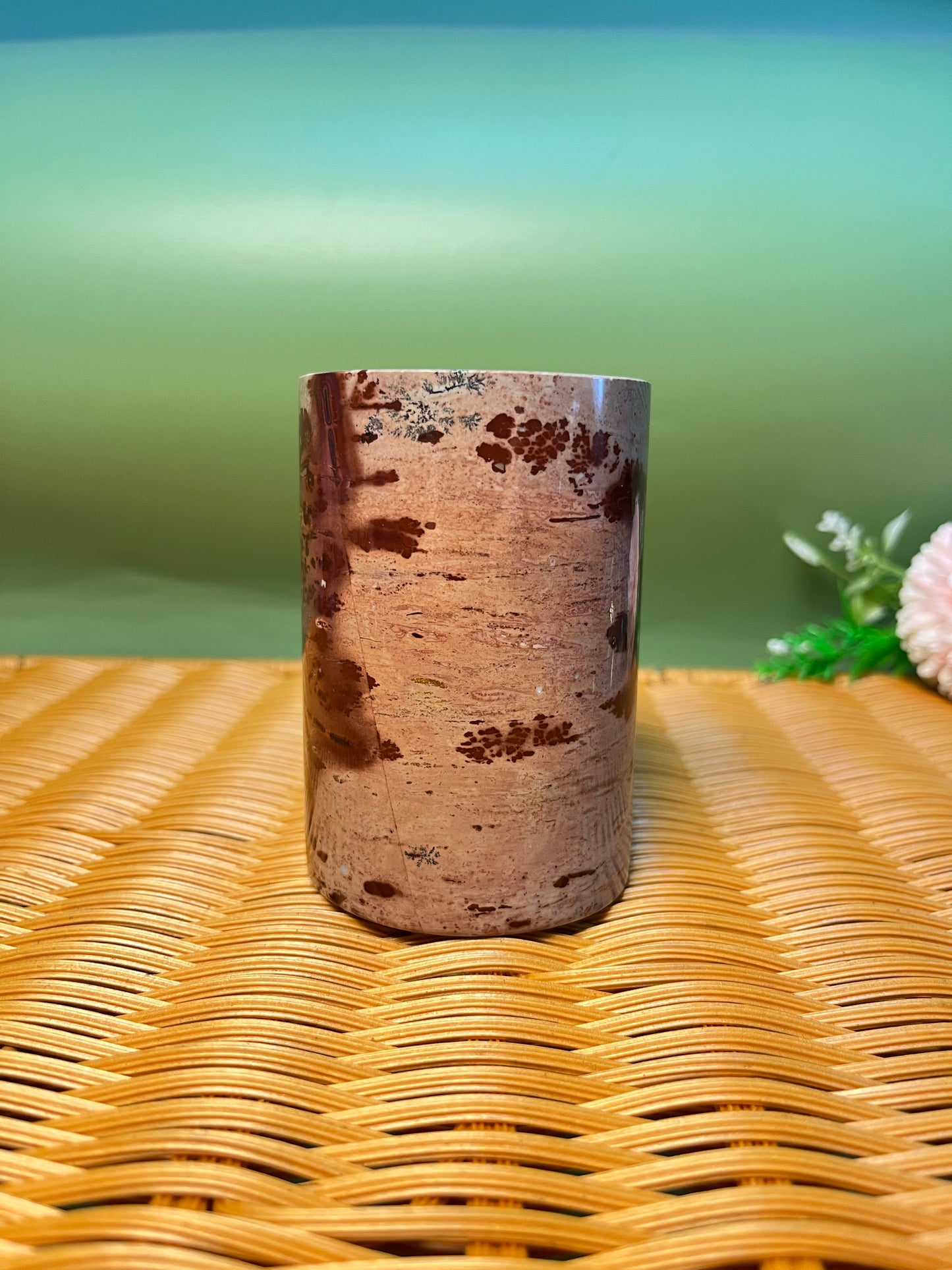 E1007 Picture jasper pen holder