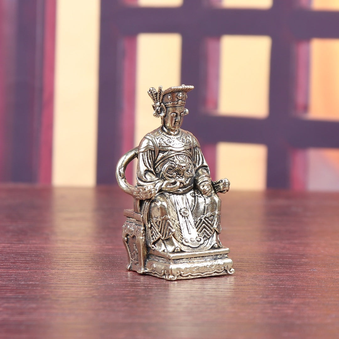 Brass sitting sea goddess (Mazu)