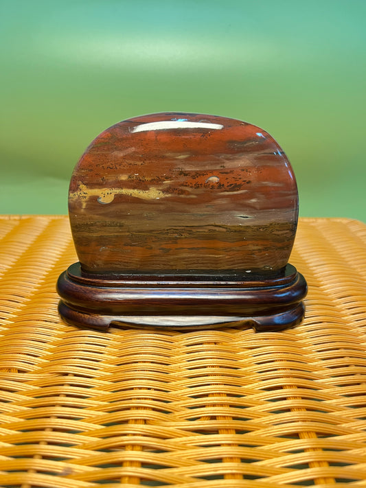 H1022 Picture jasper free form on holder