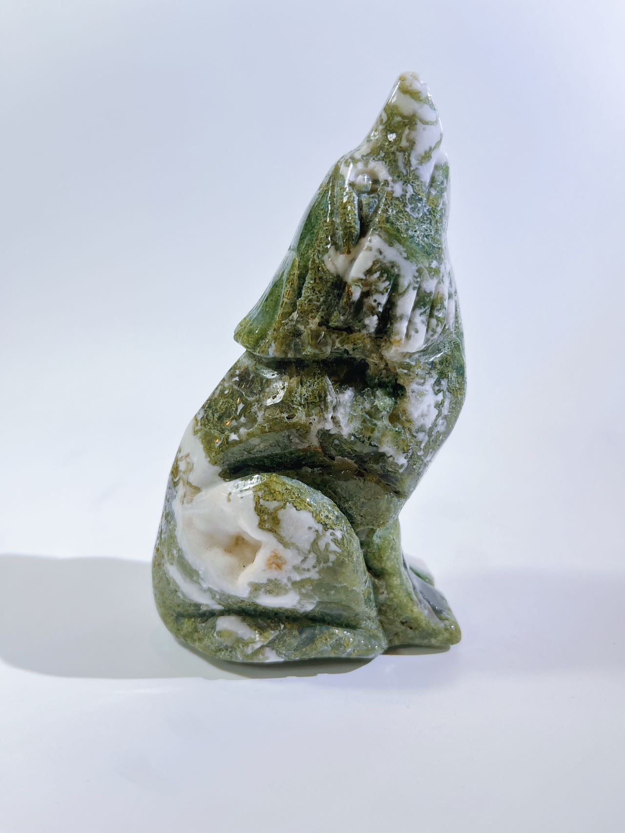 Moss Agate Wolf