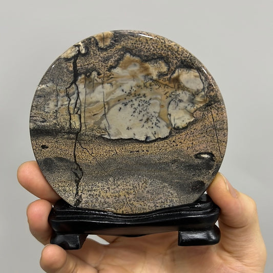 Picture jasper mini round slab 012